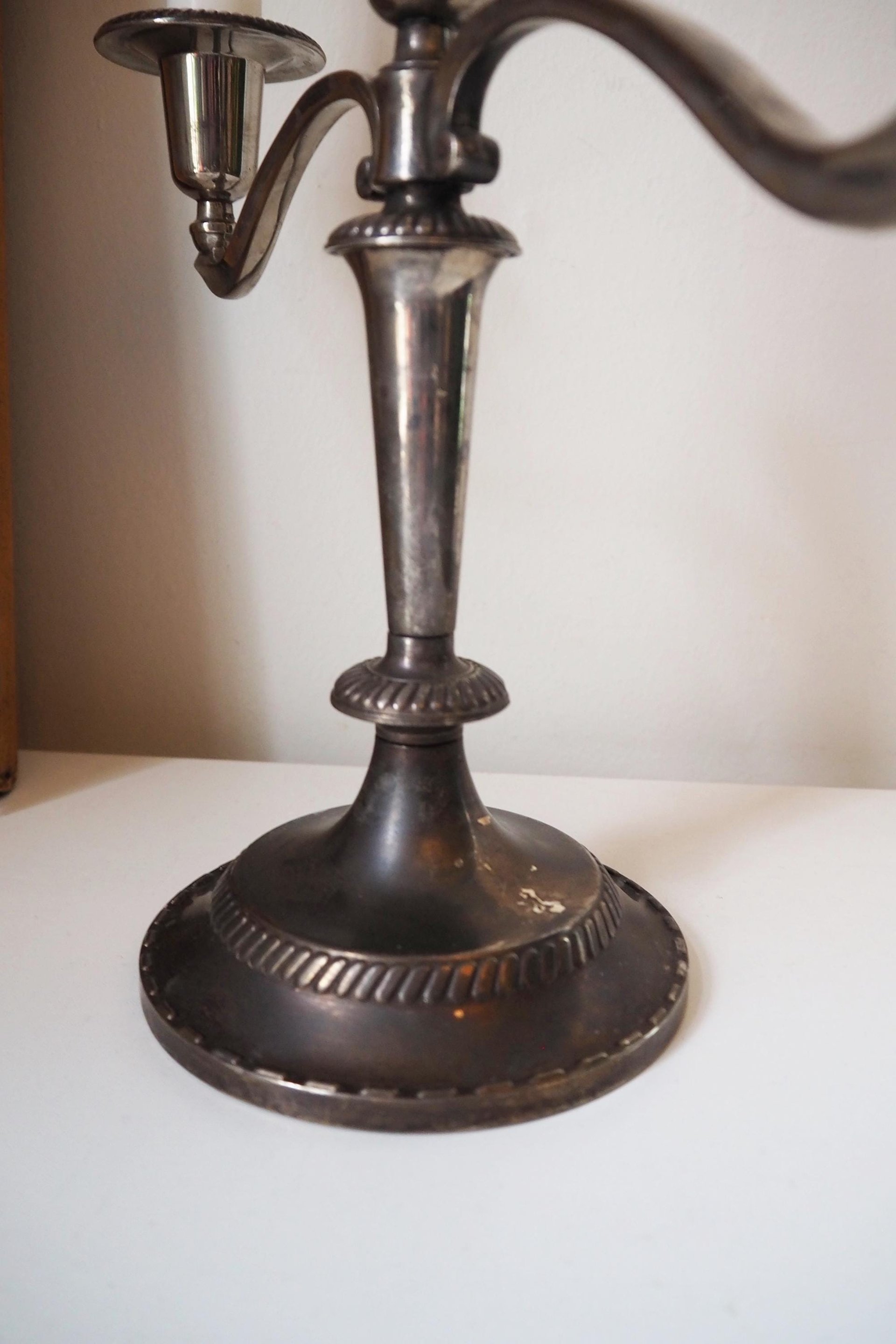 Vintage three arm candelabra | Silver plated candelabrum | Three arm candlestick holder | Vintage candelabrum