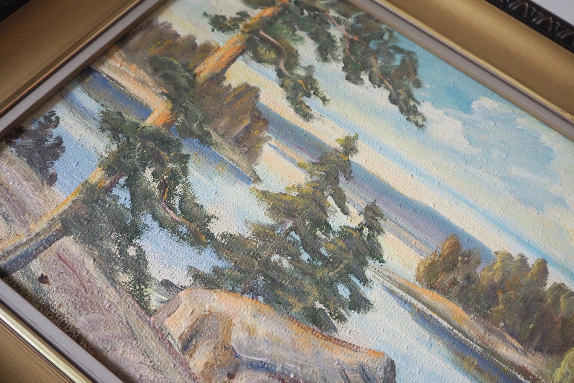 Vintage painting | Vintage landscape oil painting | Finnish scenery wall art | Framed vintage art | Framed wall art | Vintage wall art