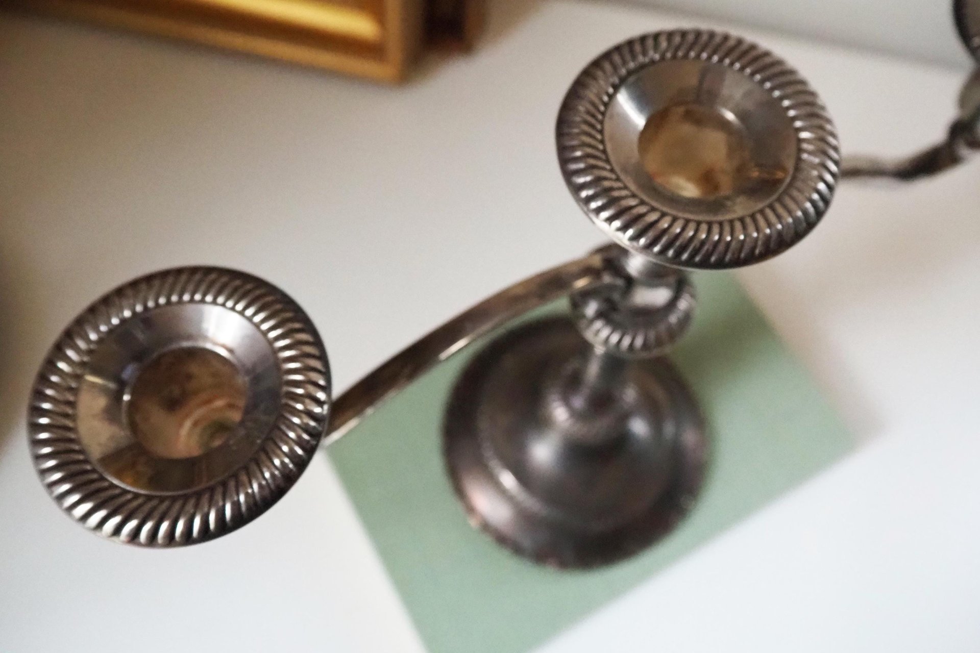 Vintage three arm candelabra | Silver plated candelabrum | Three arm candlestick holder | Vintage candelabrum