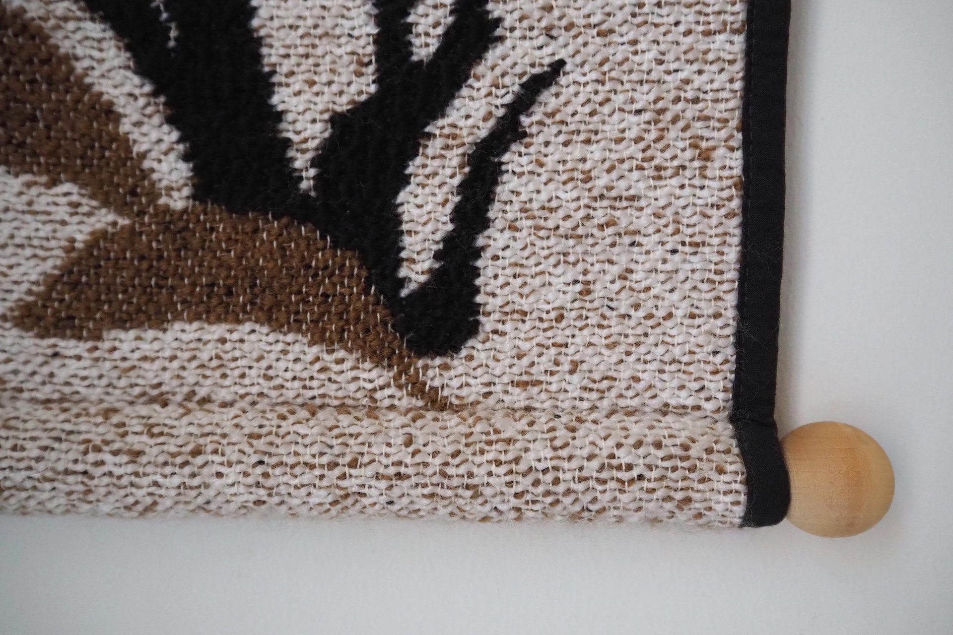 Vintage wall hanging | Long wall hanging | Vintage nature wall hanging | Scandinavian woven textile | Made in Finland
