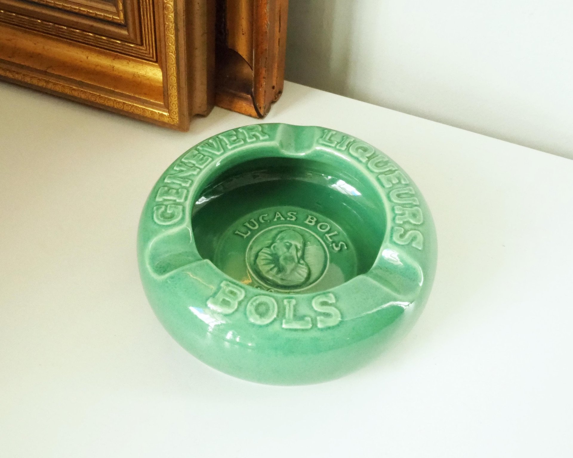 Vintage ceramic ashtray | Vintage Lucas Bols ashtray | Vintage Dutch ashtray | Vintage turquoise ashtray | Made in Holland