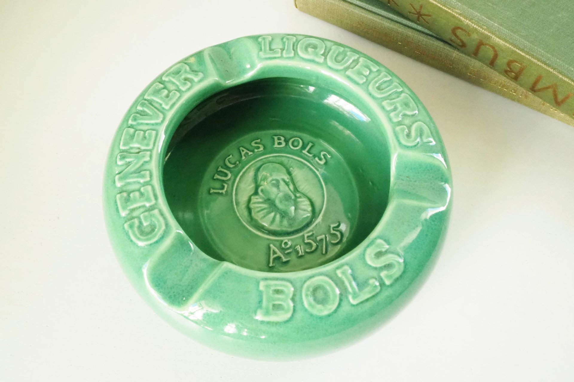 Vintage ceramic ashtray | Vintage Lucas Bols ashtray | Vintage Dutch ashtray | Vintage turquoise ashtray | Made in Holland