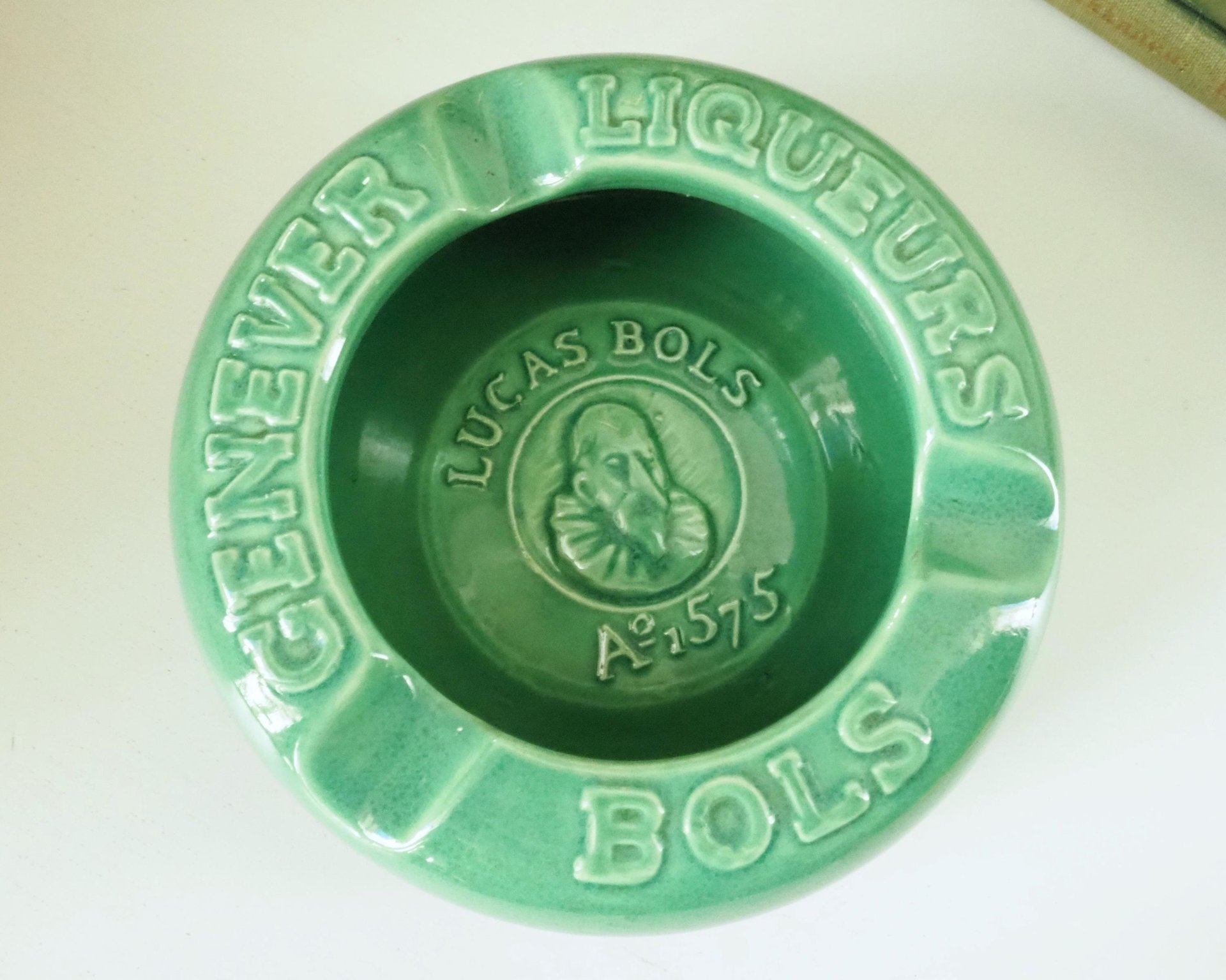 Vintage ceramic ashtray | Vintage Lucas Bols ashtray | Vintage Dutch ashtray | Vintage turquoise ashtray | Made in Holland