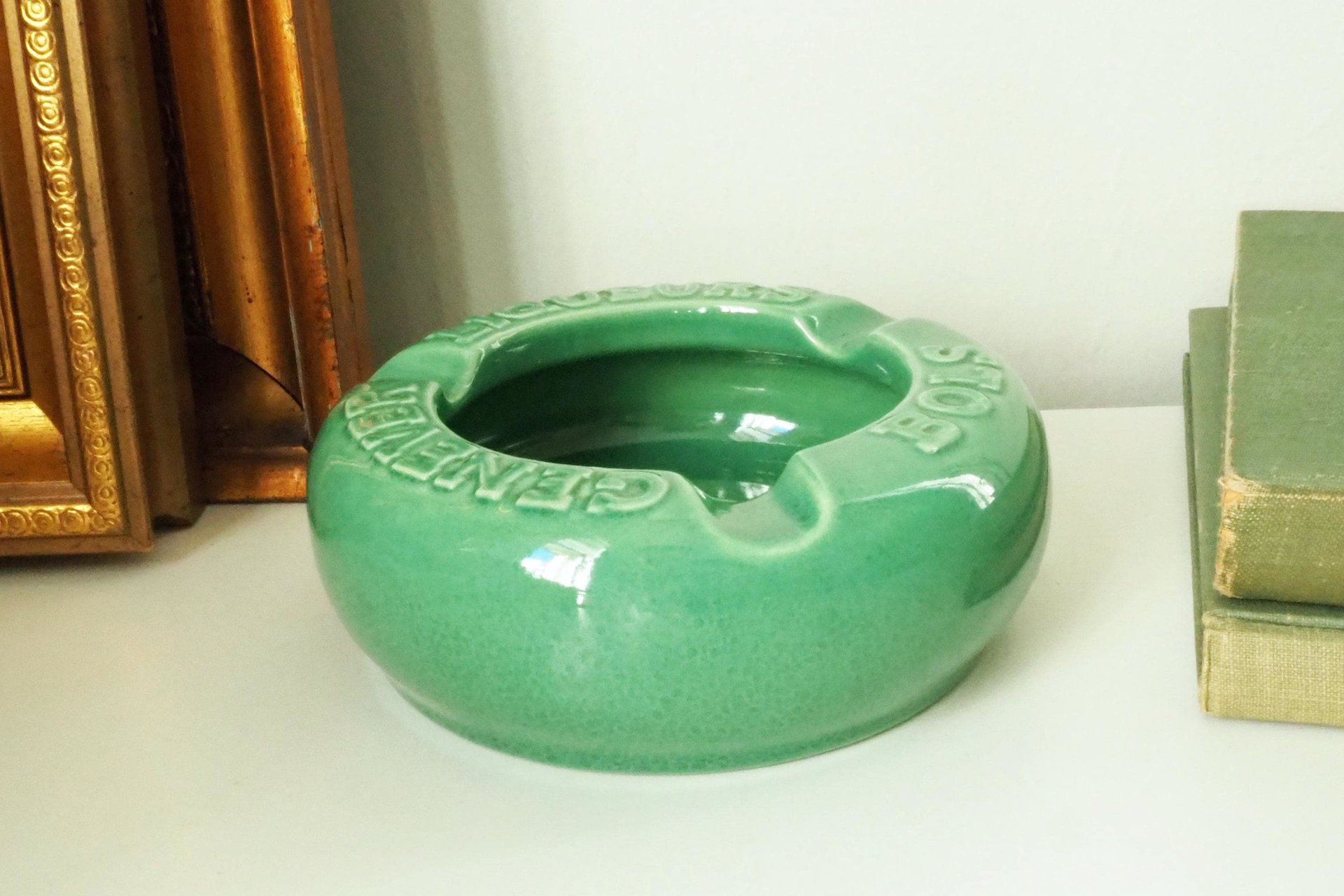 Vintage ceramic ashtray | Vintage Lucas Bols ashtray | Vintage Dutch ashtray | Vintage turquoise ashtray | Made in Holland