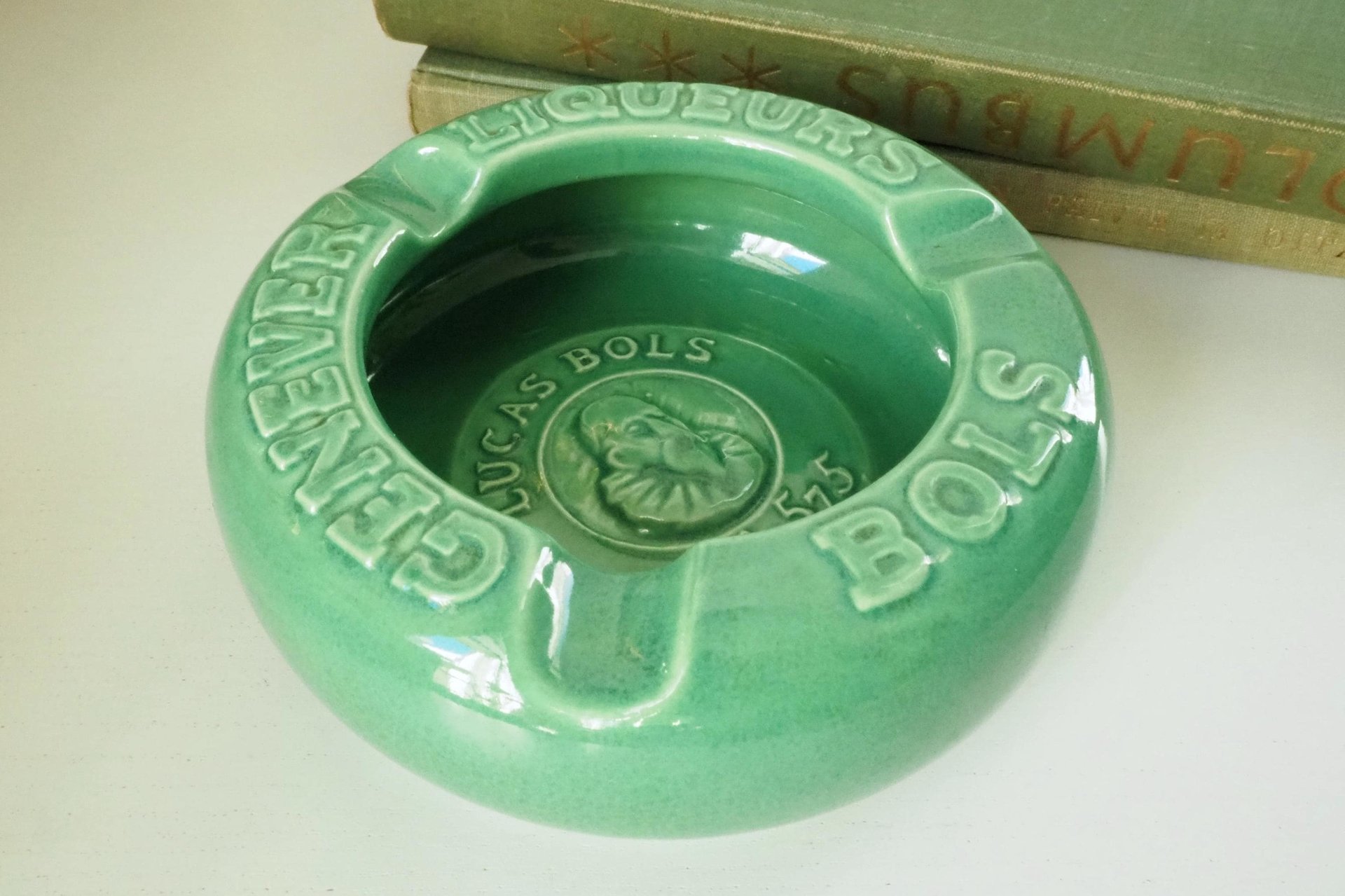 Vintage ceramic ashtray | Vintage Lucas Bols ashtray | Vintage Dutch ashtray | Vintage turquoise ashtray | Made in Holland