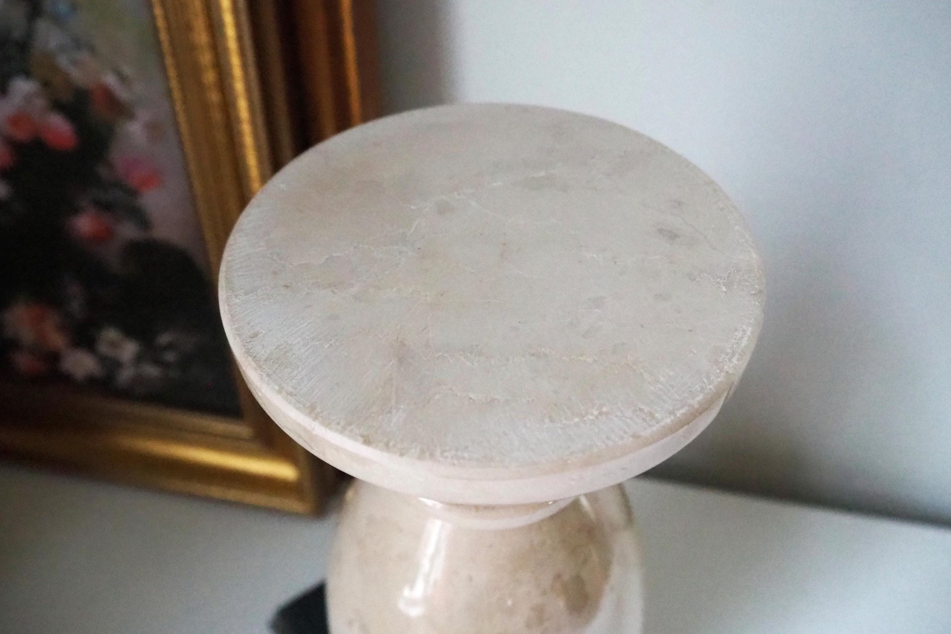 Vintage vase | Large marble vase | Vintage marble vase | Beige marble vase | Vintage vases | Vintage marble home decor