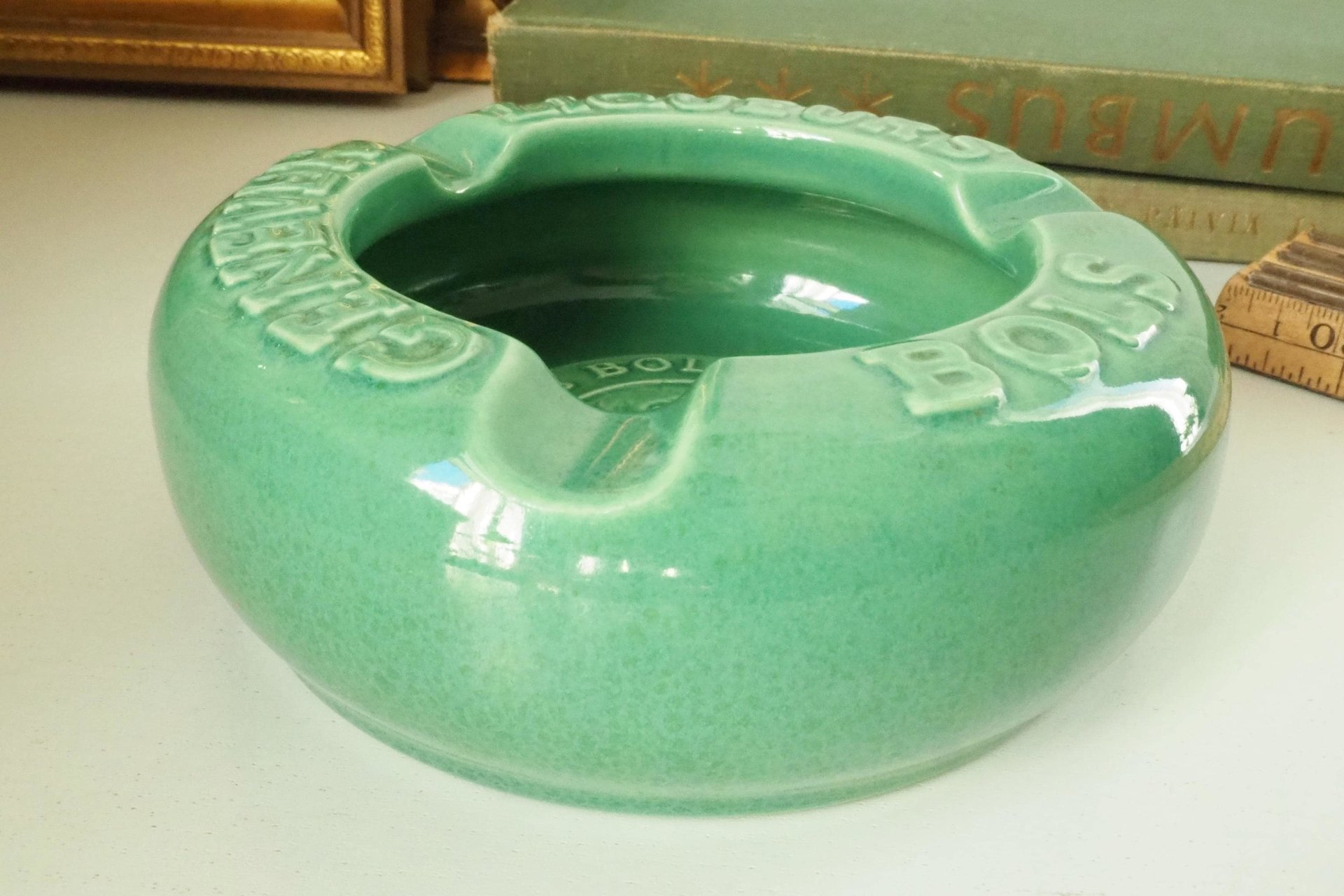 Vintage ceramic ashtray | Vintage Lucas Bols ashtray | Vintage Dutch ashtray | Vintage turquoise ashtray | Made in Holland