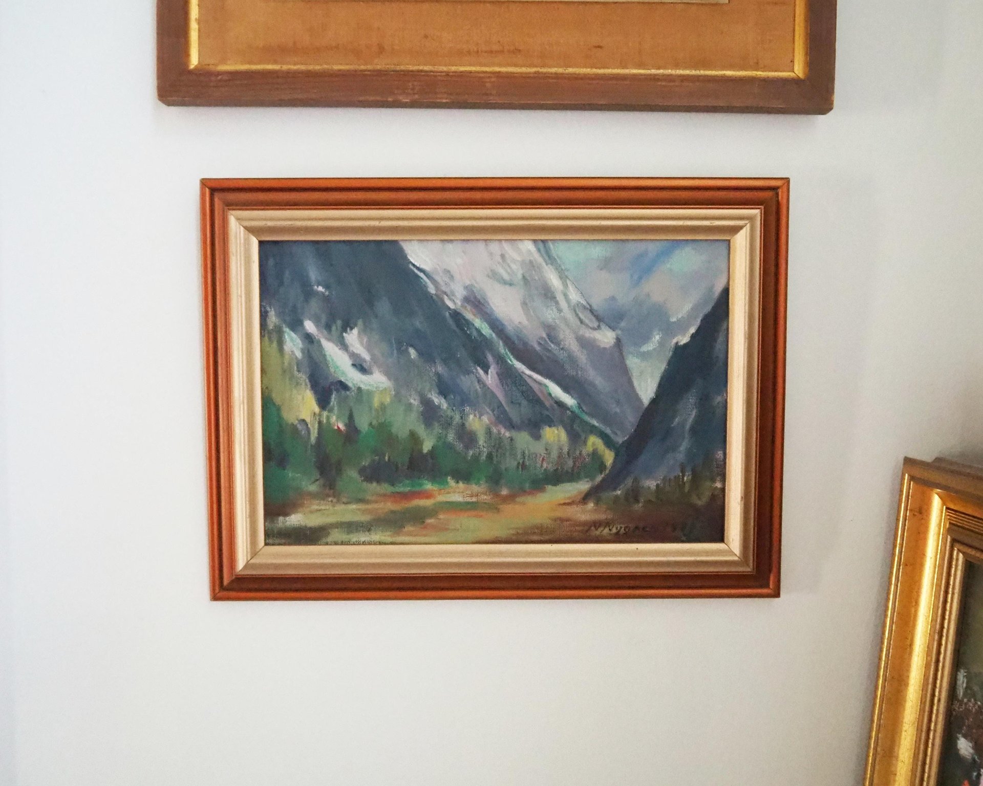 Vintage painting | Vintage landscape painting | Italian scenery wall art | Framed vintage art | Framed wall art | Vintage wall art