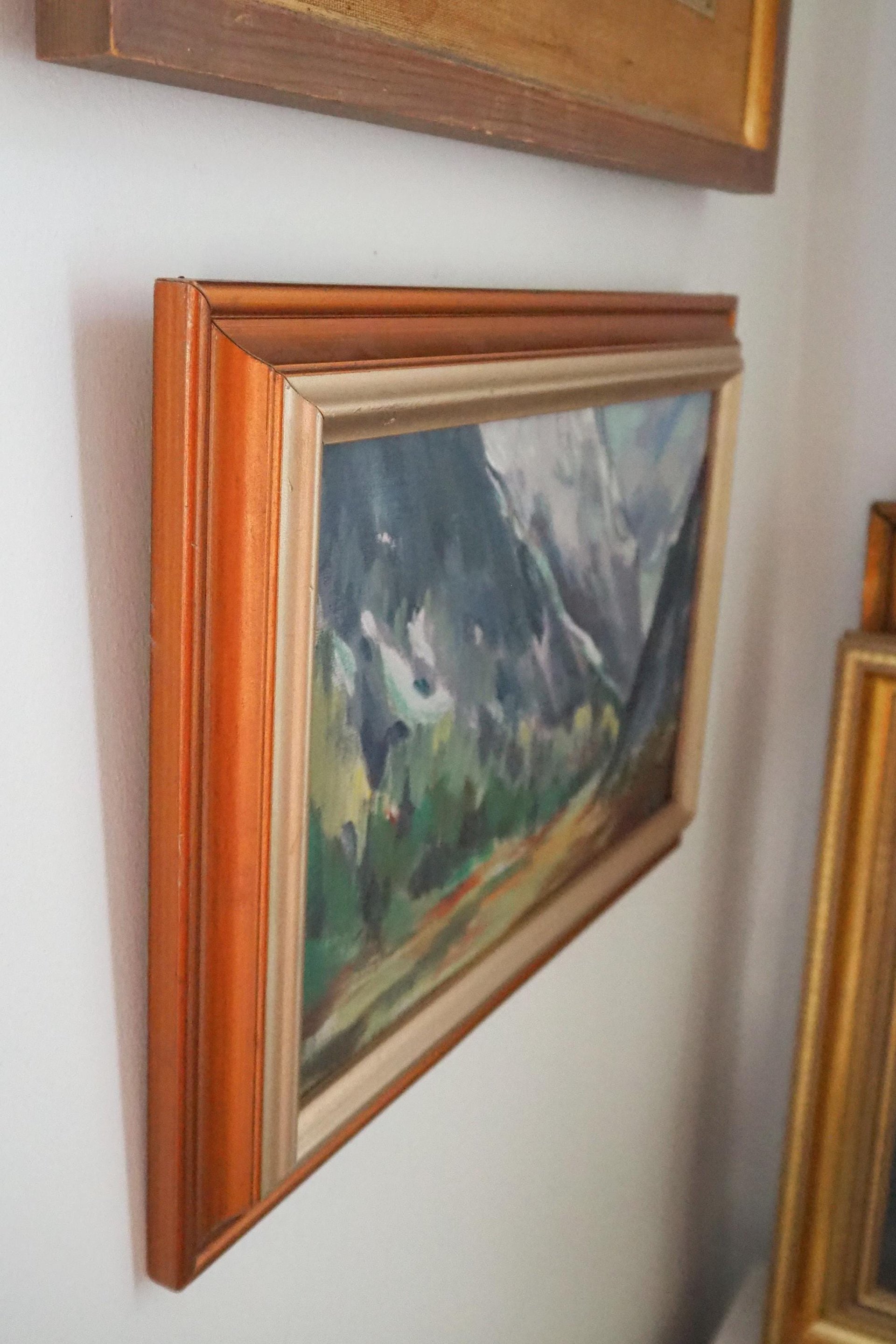 Vintage painting | Vintage landscape painting | Italian scenery wall art | Framed vintage art | Framed wall art | Vintage wall art