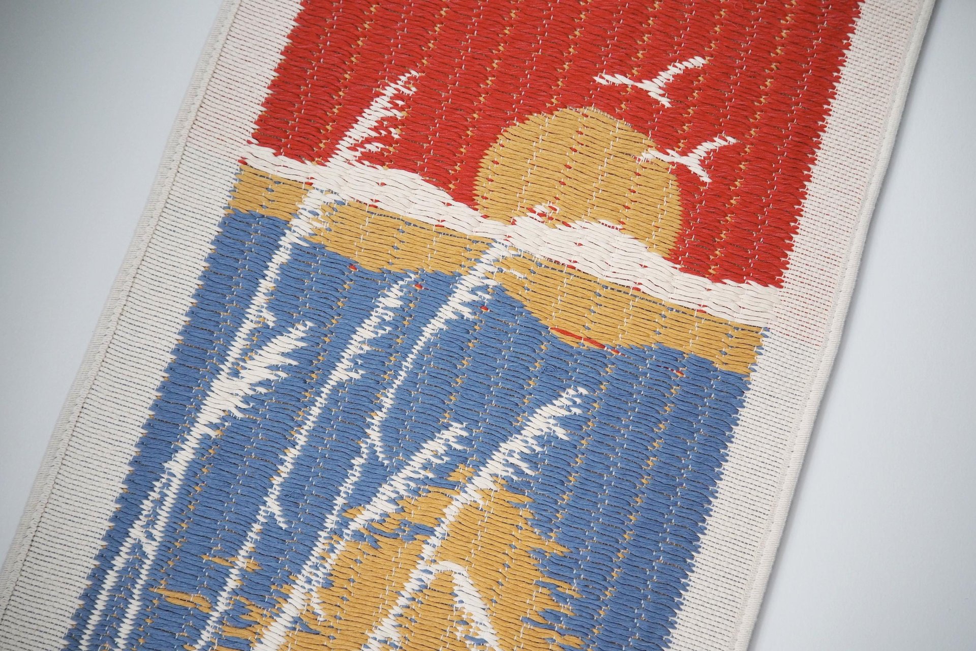 Vintage wall hanging | Sunset wall hanging | Vintage tapestry | Scandinavian woven textile | Made in Finland | Vintage wall tapestry
