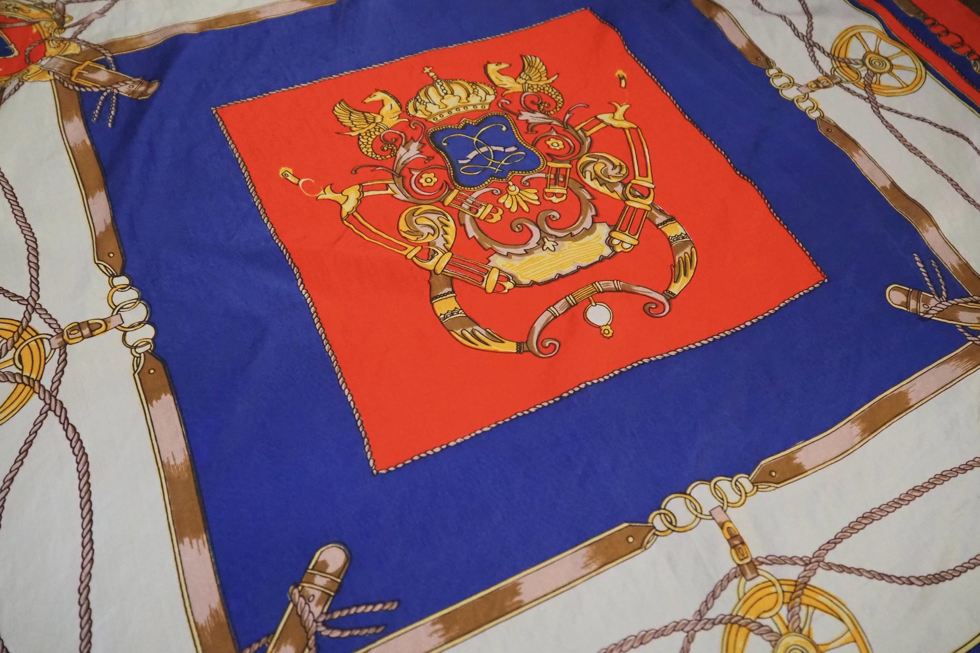 Vintage silk scarf | Vintage Egon von Furstenberg silk scarf | Large vintage silk scarf | Square silk scarf