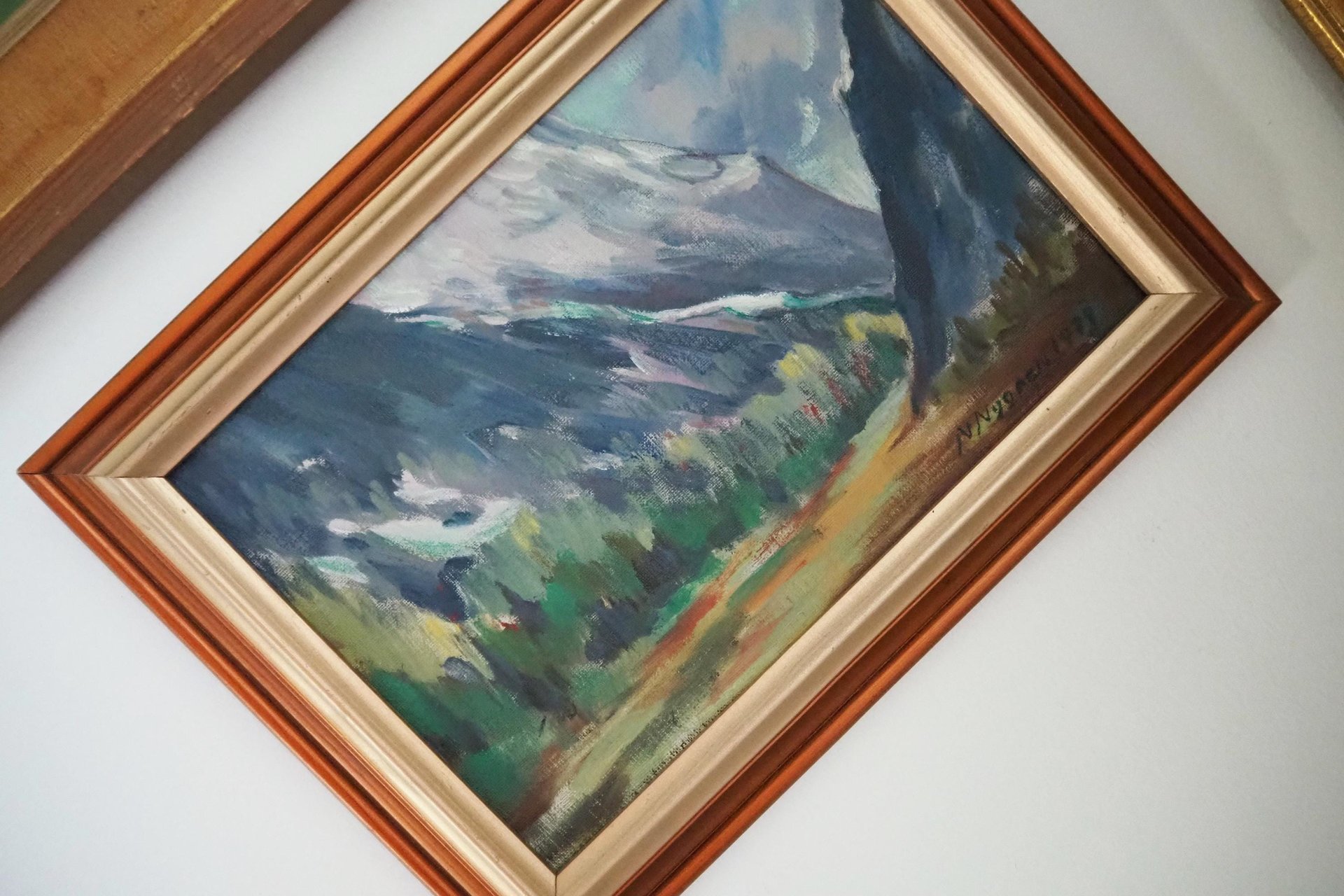 Vintage painting | Vintage landscape painting | Italian scenery wall art | Framed vintage art | Framed wall art | Vintage wall art