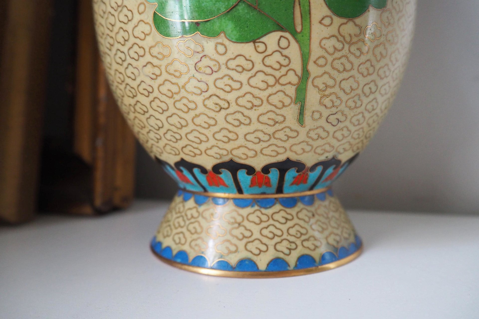 Vintage Cloisonné vase | Large Cloisonné vase | Vintage vase | Cloisonné vase | Enamelled vase |