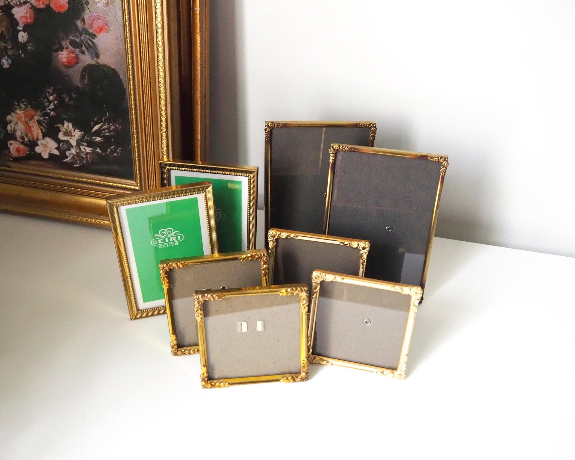 Vintage brass photo frame sets | Set of two vintage brass photo frames | Matching vintage frames | Brass picture frames | Vintage frames