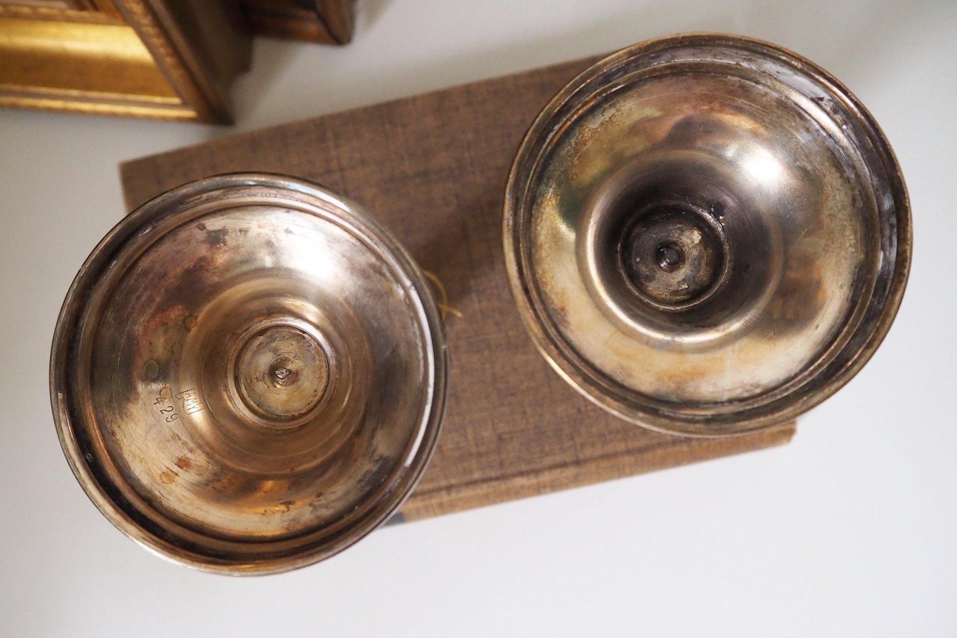 Set of two vintage candlesticks | Silver plated candle holders | Bulldog candlesticks | Vintage candle holders | Dog home decor