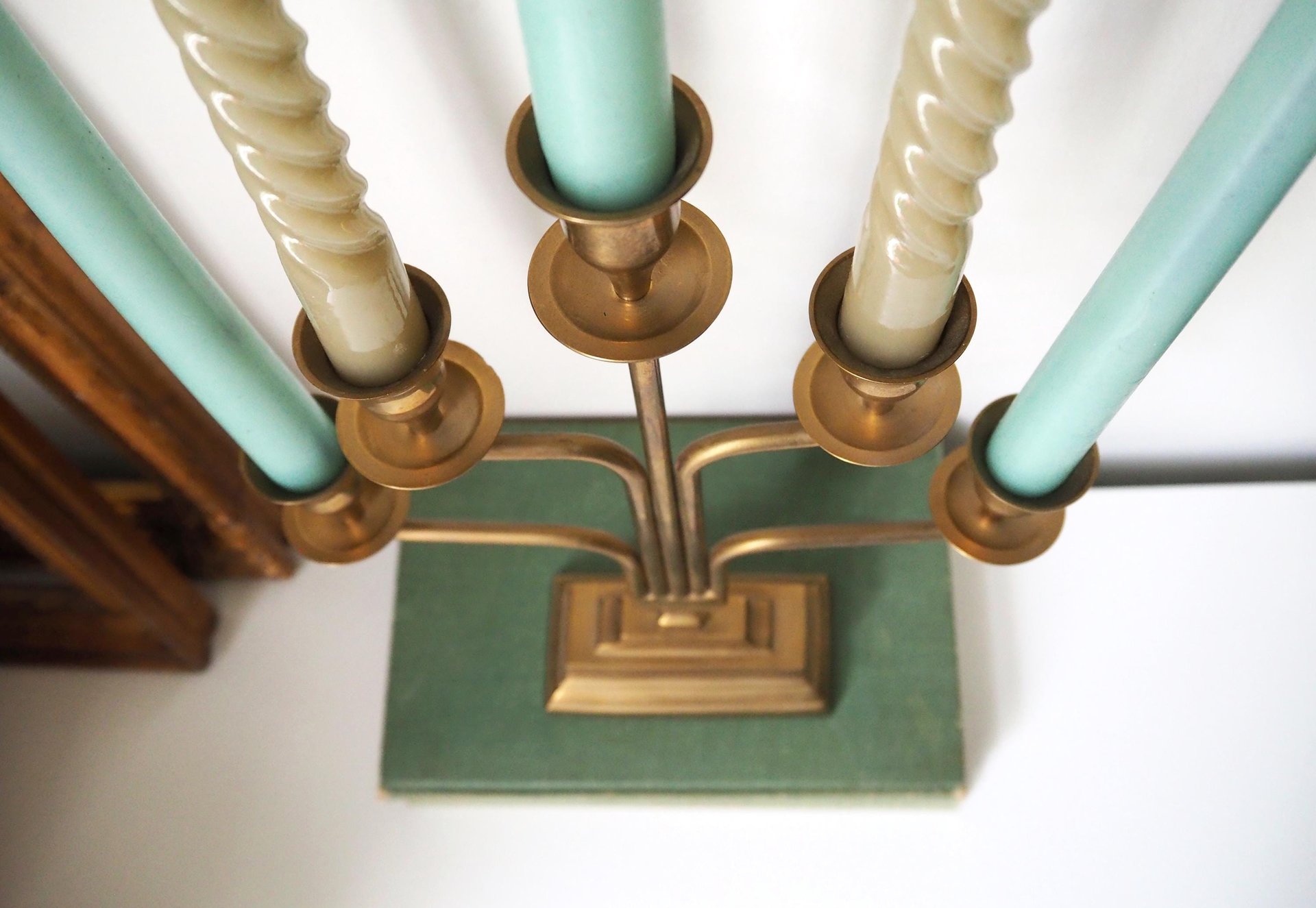 Vintage five arm candelabra | Brass candelabra | Five arm candlestick holder | Vintage candelabrum | Brass candelabrum