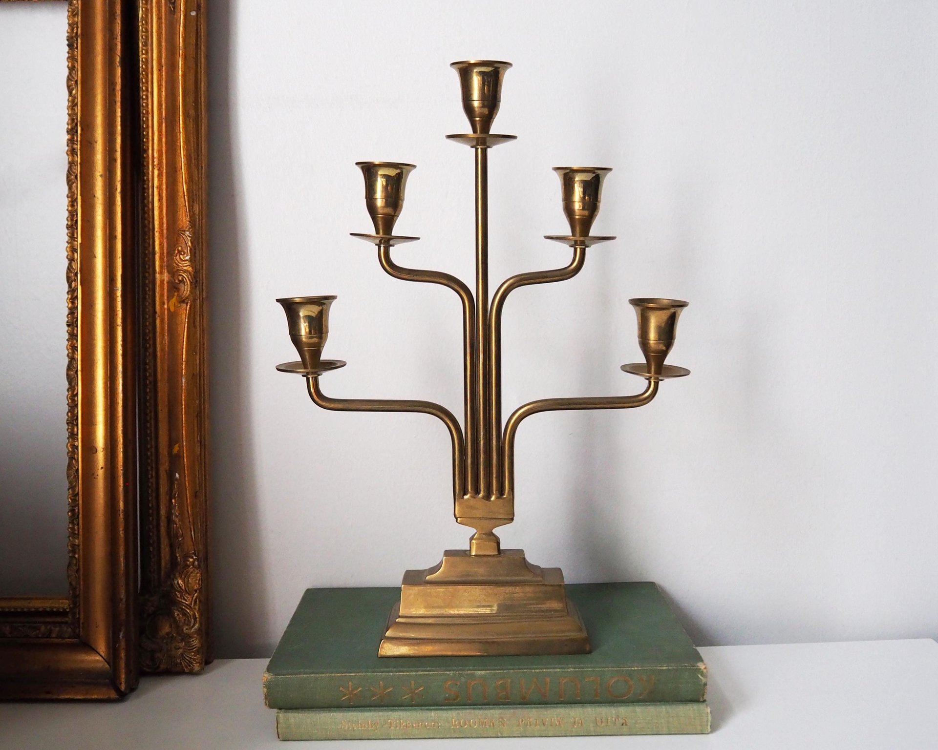 Vintage five arm candelabra | Brass candelabra | Five arm candlestick holder | Vintage candelabrum | Brass candelabrum