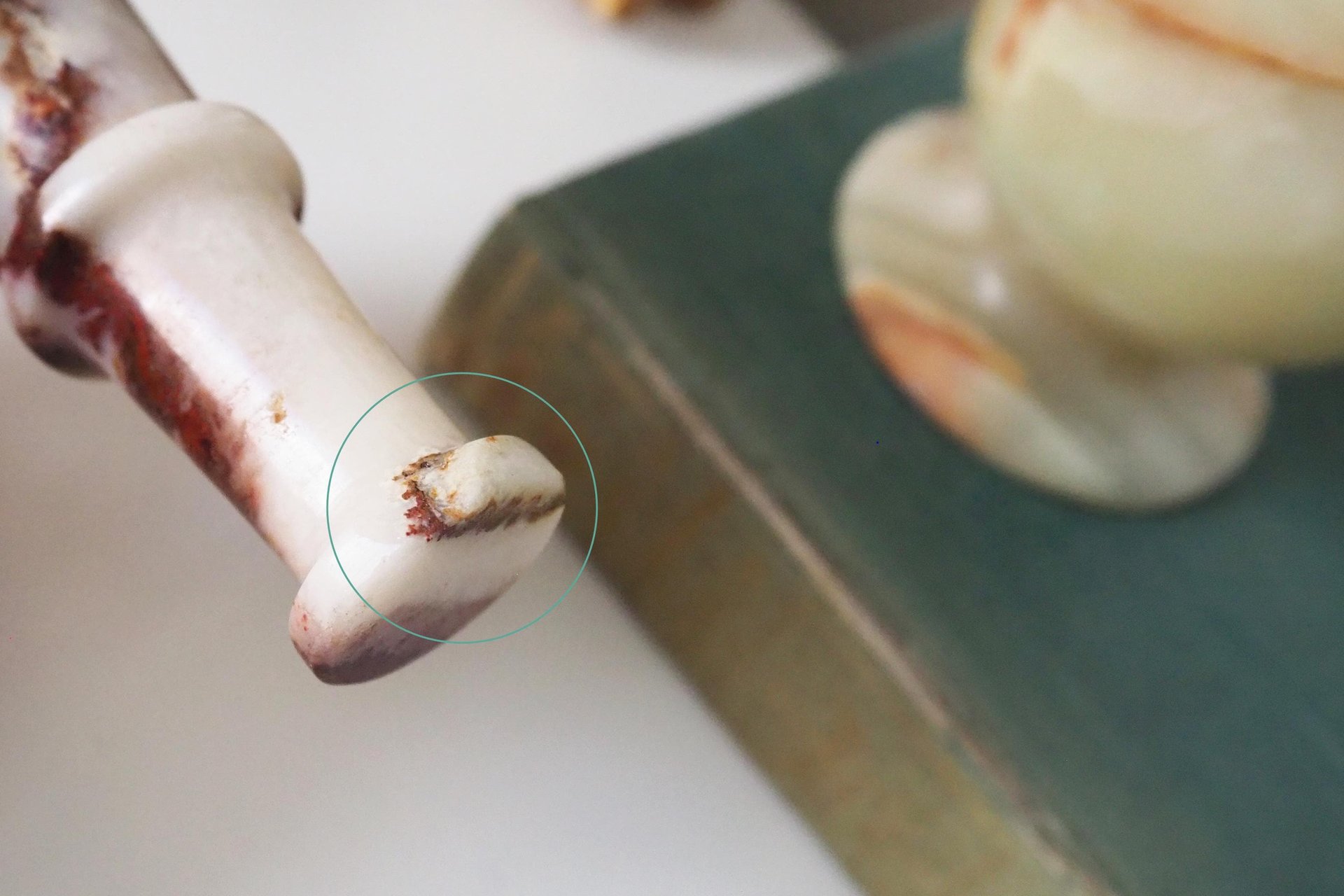 Vintage mortar and pestle | Onyx marble mortar | Small marble mortar | Green and brown onyx mortar and pestle