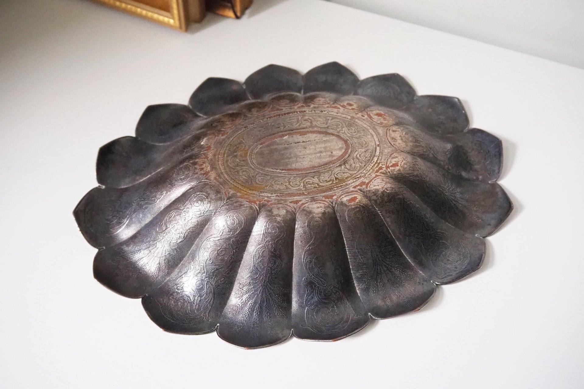 Vintage silver plated bowl | Silver plated fruit bowl | Vintage serving bowl | Scalloped silver plated bowl | Vintage fruit bowl