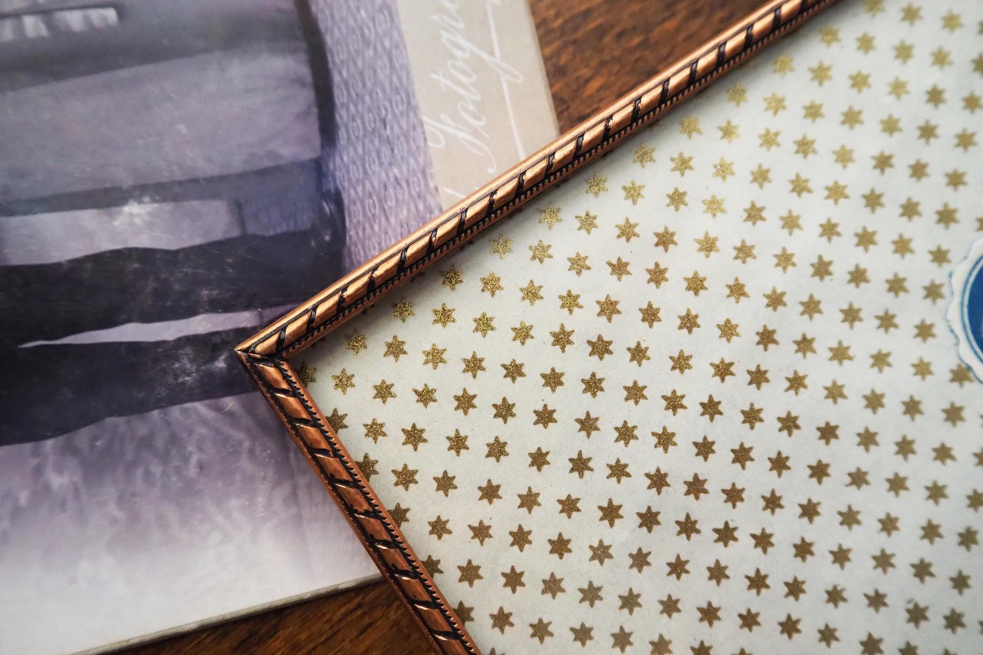 Vintage rose gold photo frame | Vintage photo frame 16.5 x 22.5 cm | Rose gold photo frame | Vintage copper tone picture frame