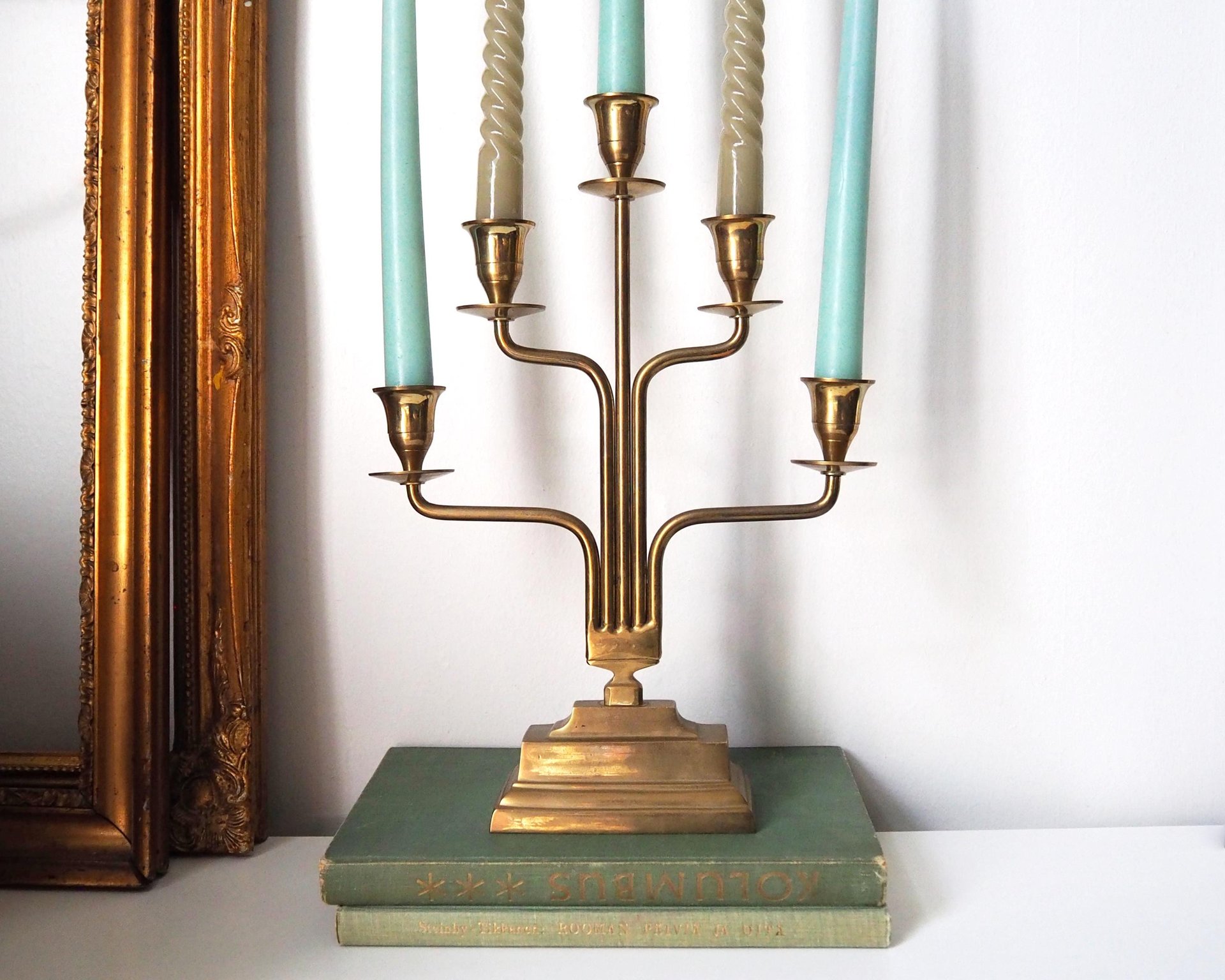 Vintage five arm candelabra | Brass candelabra | Five arm candlestick holder | Vintage candelabrum | Brass candelabrum