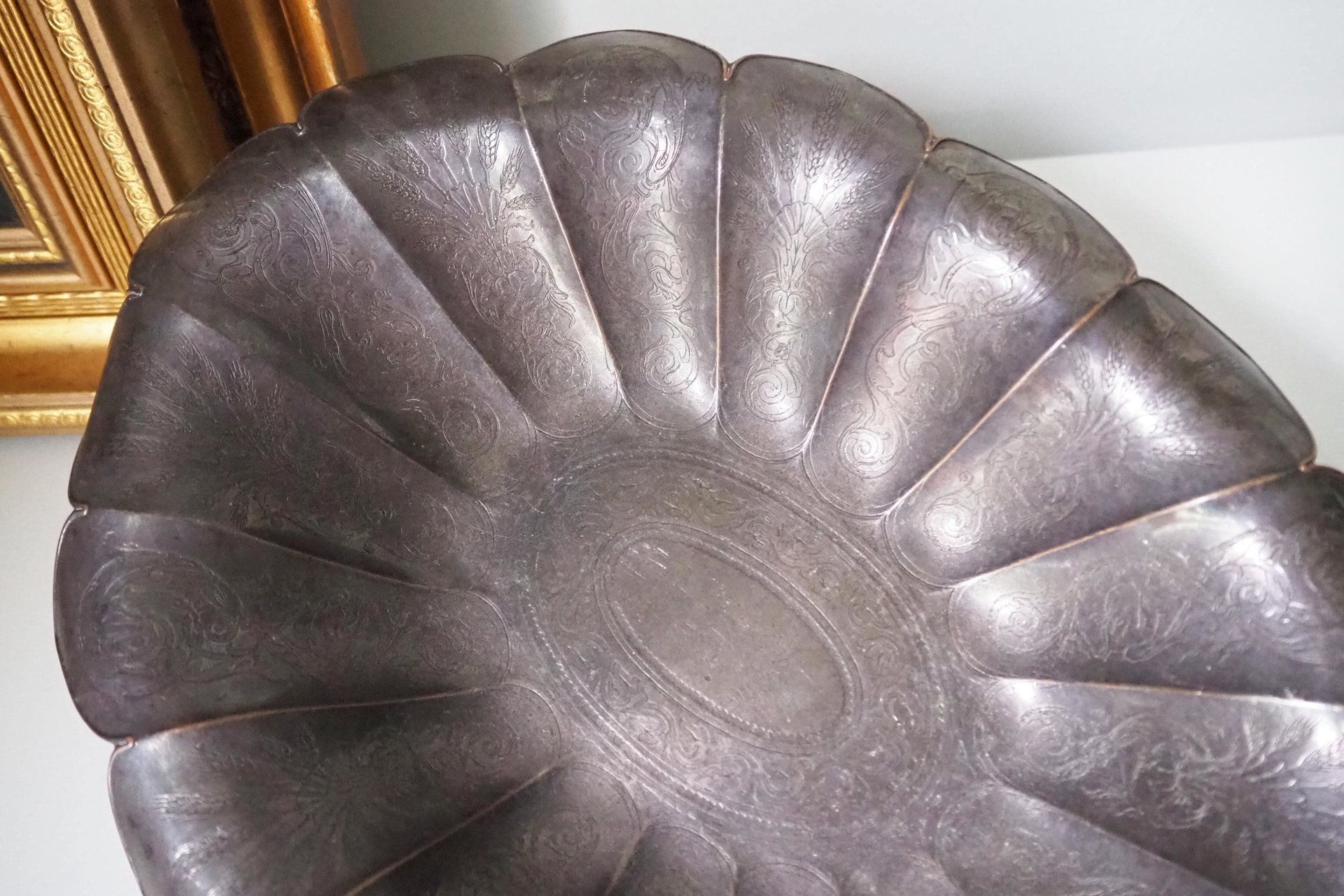 Vintage silver plated bowl | Silver plated fruit bowl | Vintage serving bowl | Scalloped silver plated bowl | Vintage fruit bowl