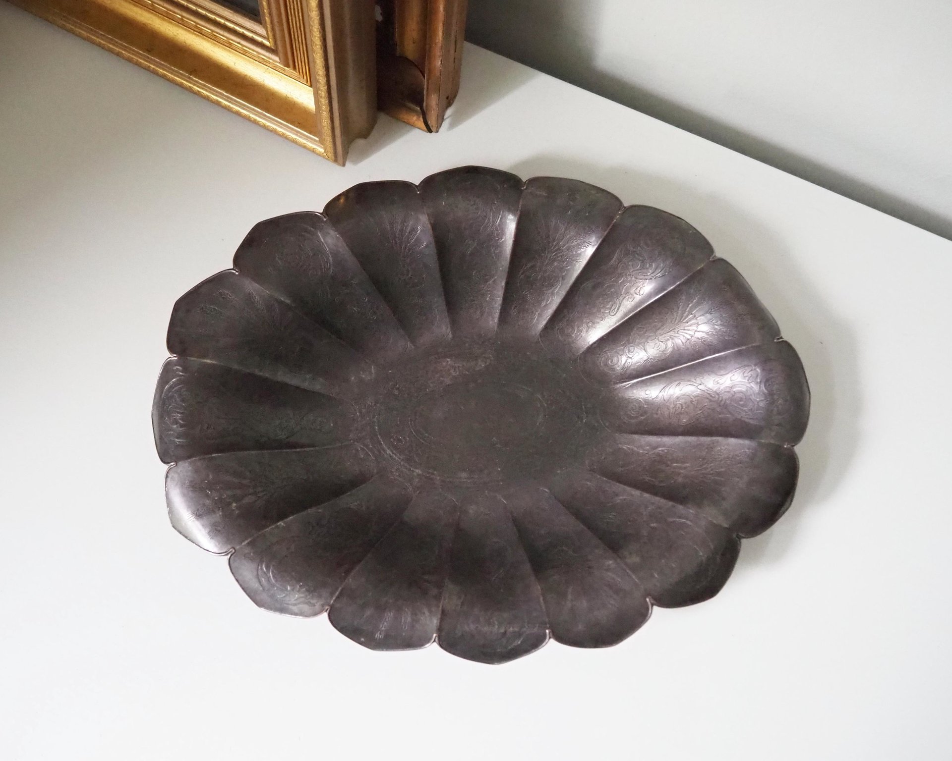 Vintage silver plated bowl | Silver plated fruit bowl | Vintage serving bowl | Scalloped silver plated bowl | Vintage fruit bowl