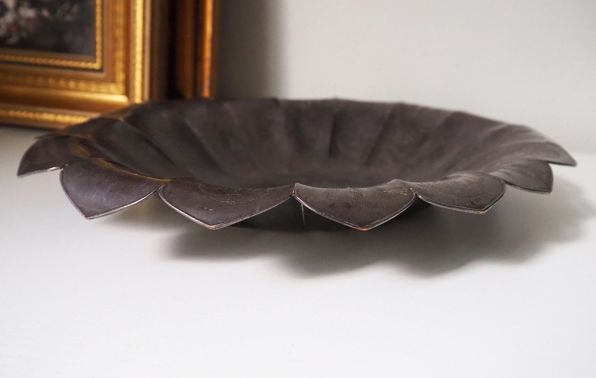 Vintage silver plated bowl | Silver plated fruit bowl | Vintage serving bowl | Scalloped silver plated bowl | Vintage fruit bowl