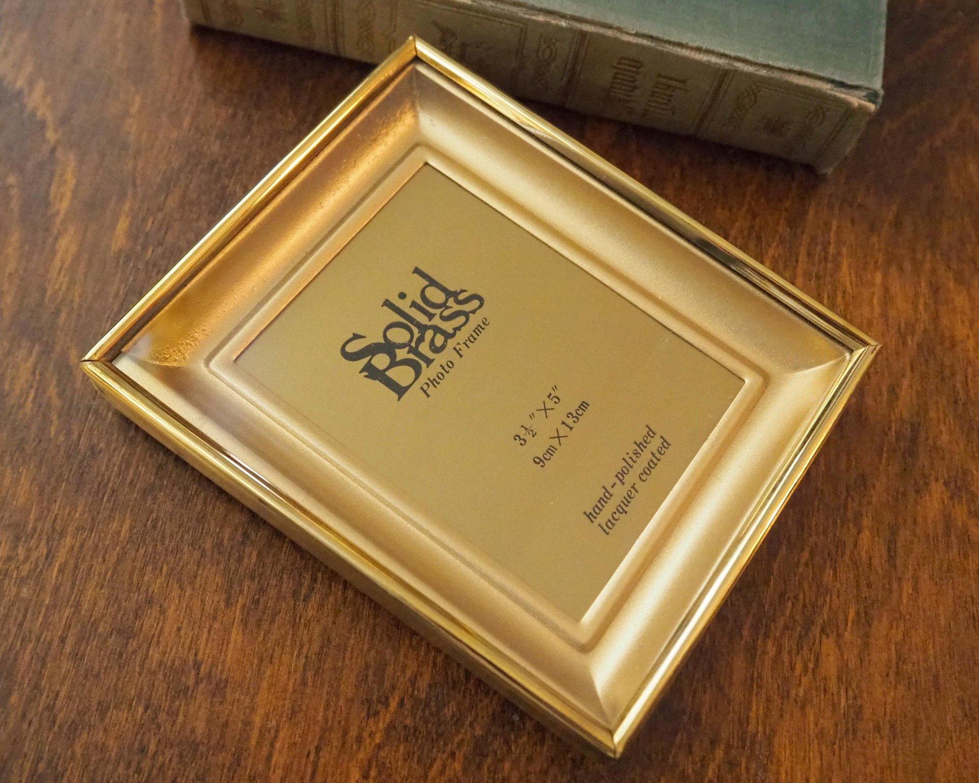 Vintage brass photo frame | Shadowbox picture frame | Brass photo frame 9x13 cm | Vintage brass picture frame | Solid brass frame