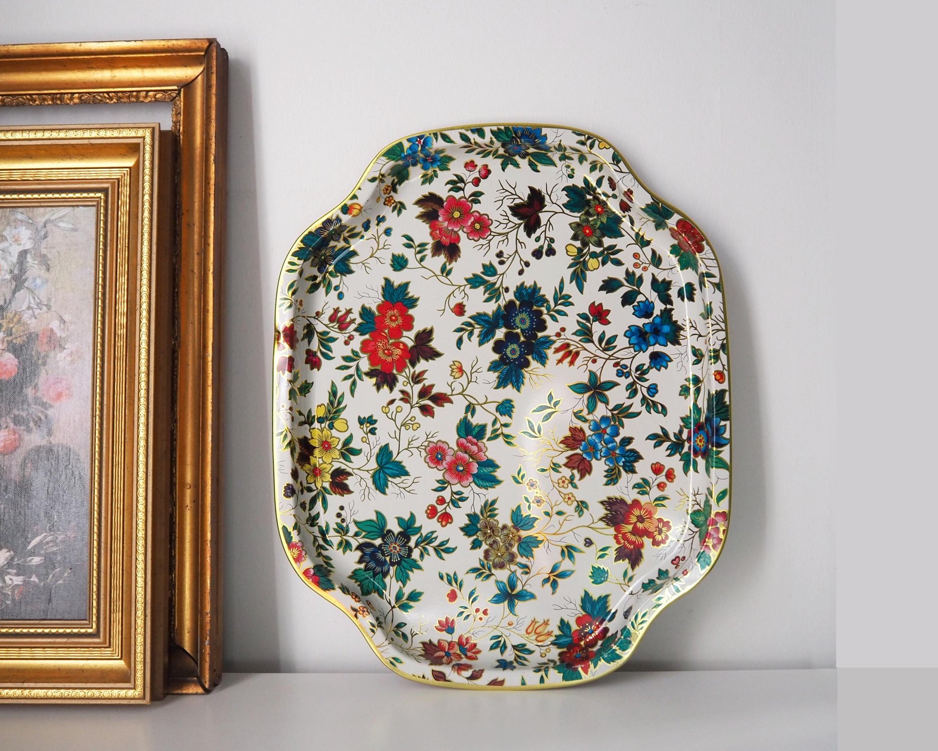 Vintage floral serving tray | Large vintage tray | Retro tray | Vintage Daher Decorative Ware tray | Made in England | Floral serving tray