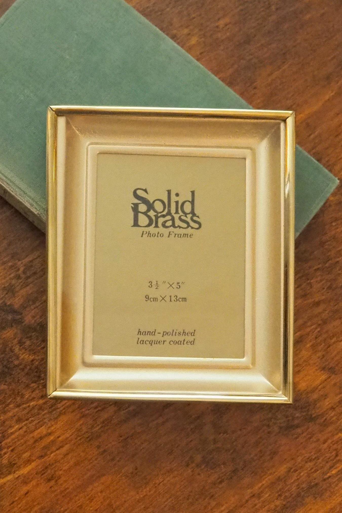 Vintage brass photo frame | Shadowbox picture frame | Brass photo frame 9x13 cm | Vintage brass picture frame | Solid brass frame