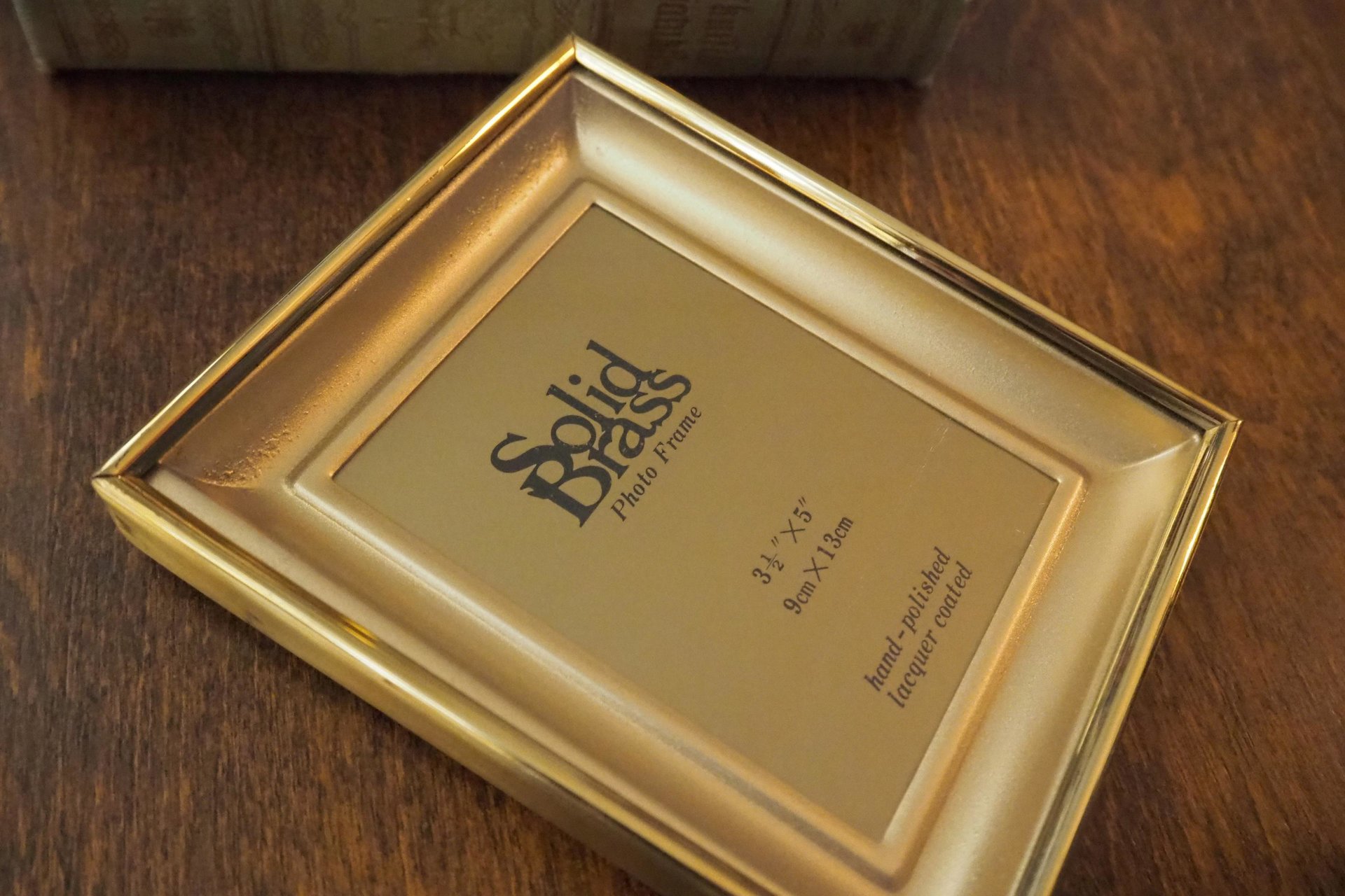 Vintage brass photo frame | Shadowbox picture frame | Brass photo frame 9x13 cm | Vintage brass picture frame | Solid brass frame