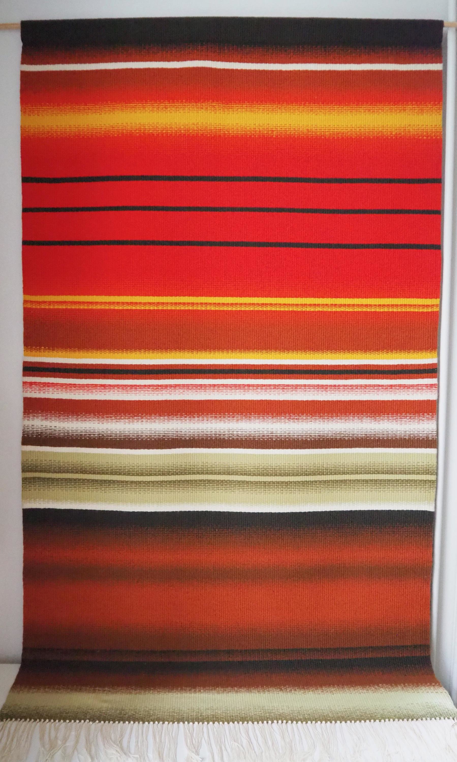 Vintage wall hanging | Finnish Raanu | Scandinavian wall tapestry | Red Raanu wall hanging | Large vintage wall tapestry | Made in Finland