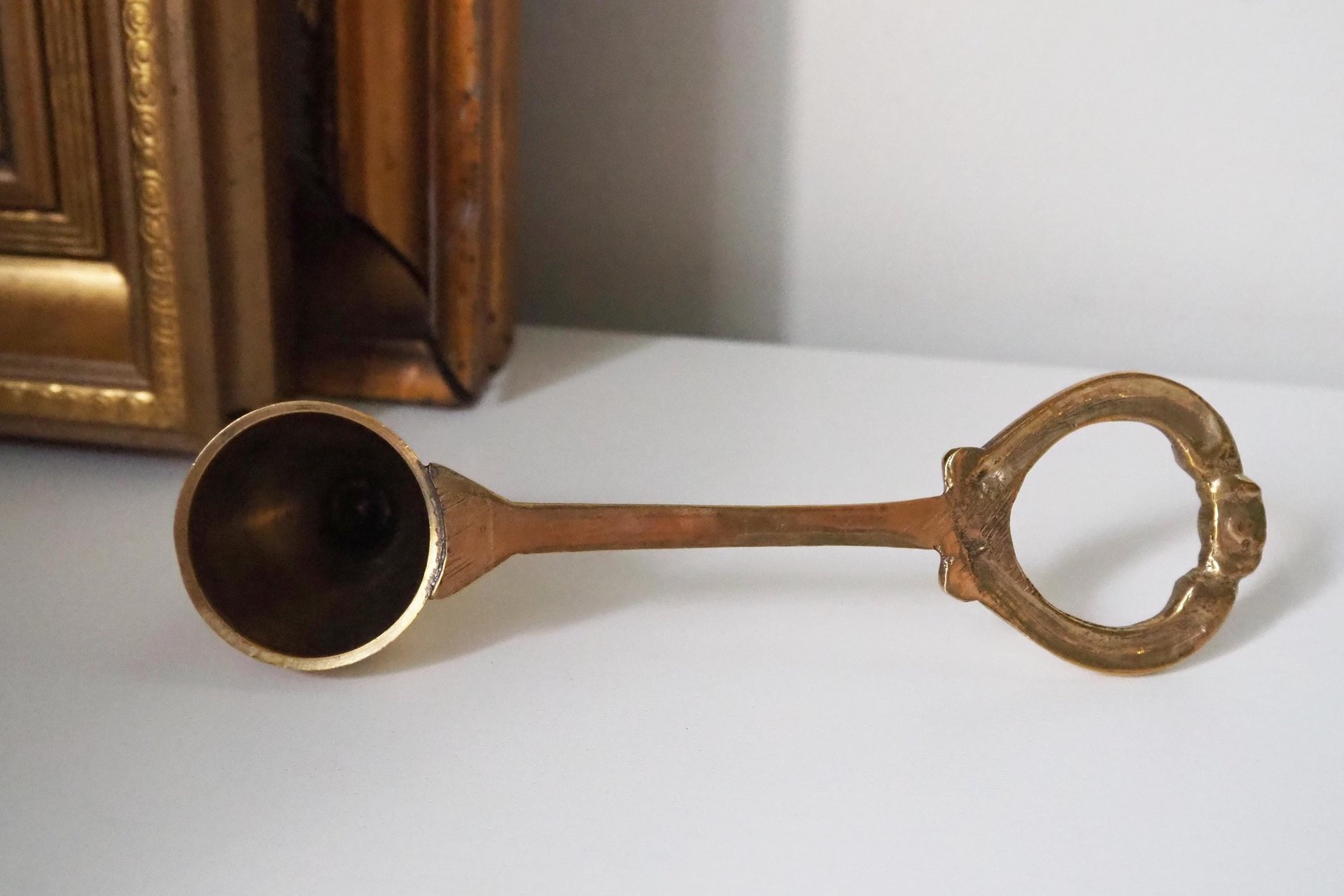 Vintage candle holder set | Brass candlestick holders | Vintage brass candle holders and candle snuffer | Vintage Christmas gift set