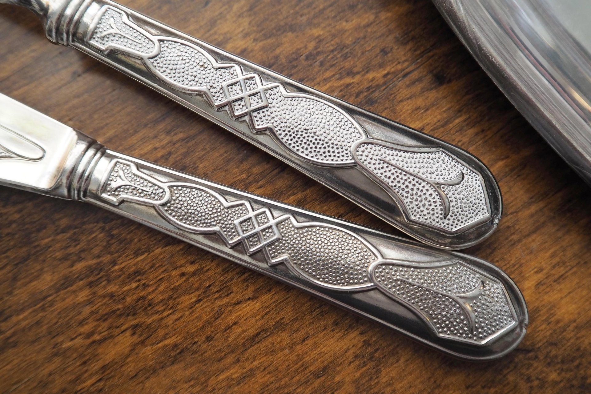 Vintage serving utensils | Vintage serving set | 1950s serving set | Vintage serving knife and fork | Vintage serveware