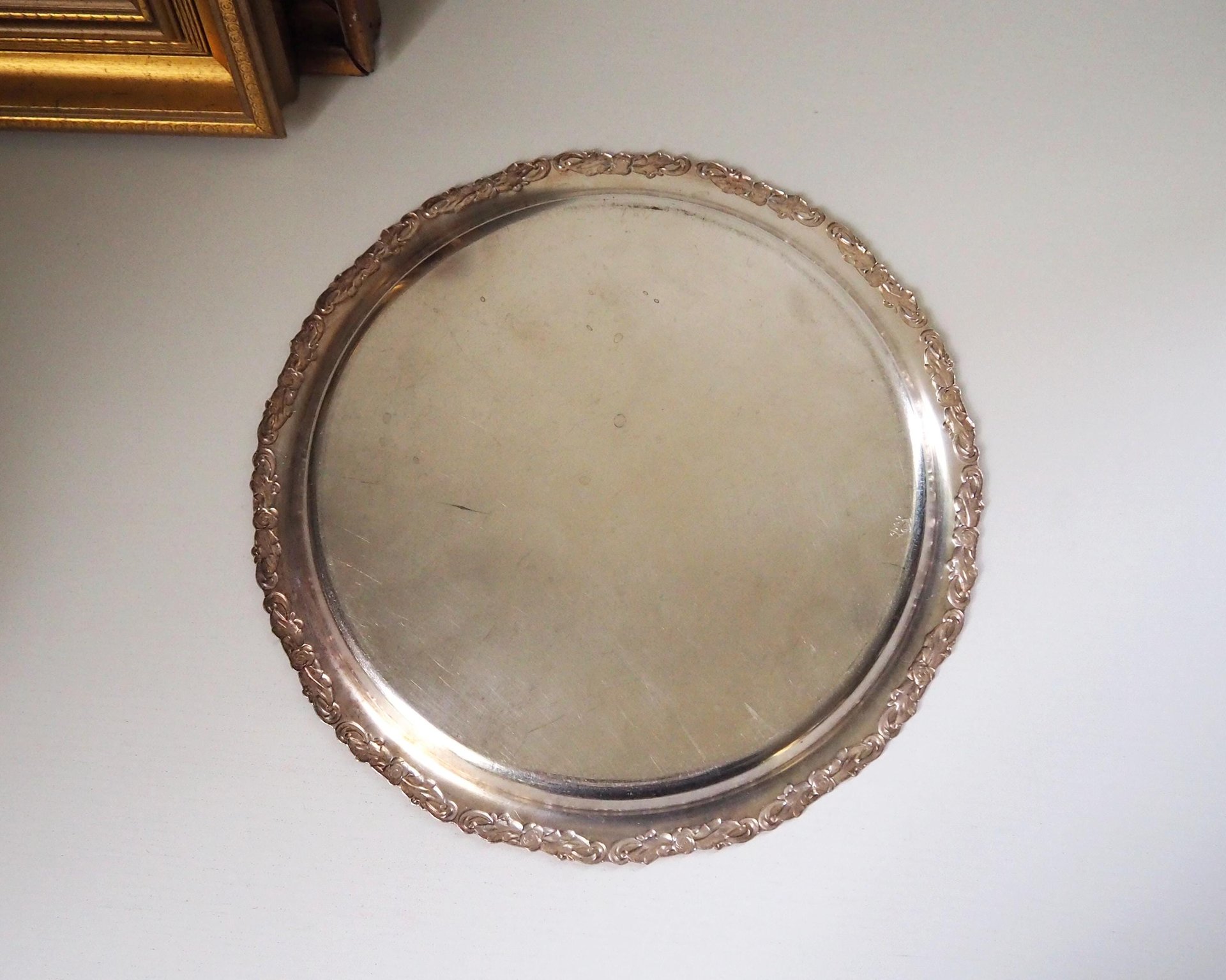 Vintage silver plated tray | Vintage silver platter | Vintage serving tray | Ornate serving tray | Silver plated tray Amy