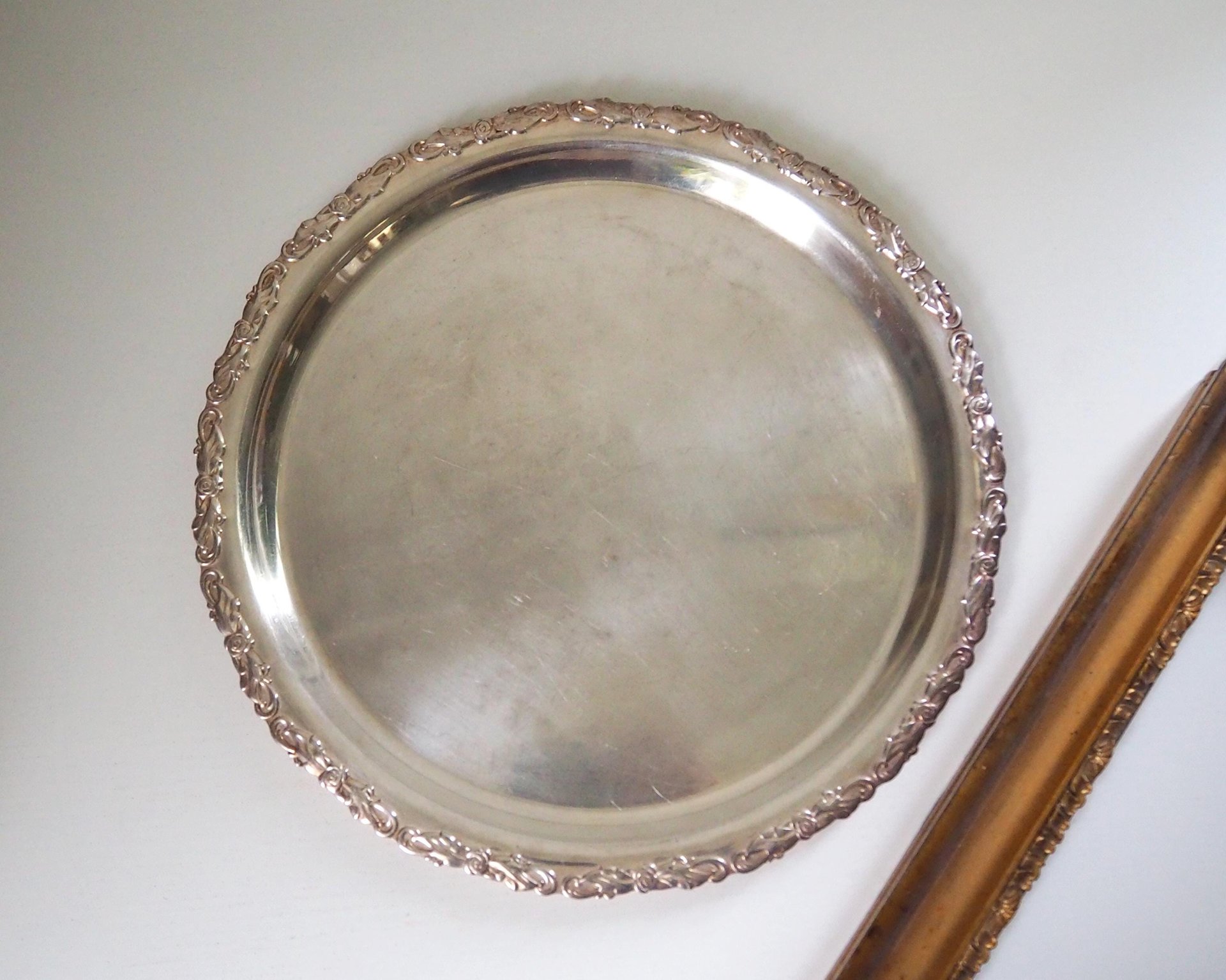 Vintage silver plated tray | Vintage silver platter | Vintage serving tray | Ornate serving tray | Silver plated tray Amy