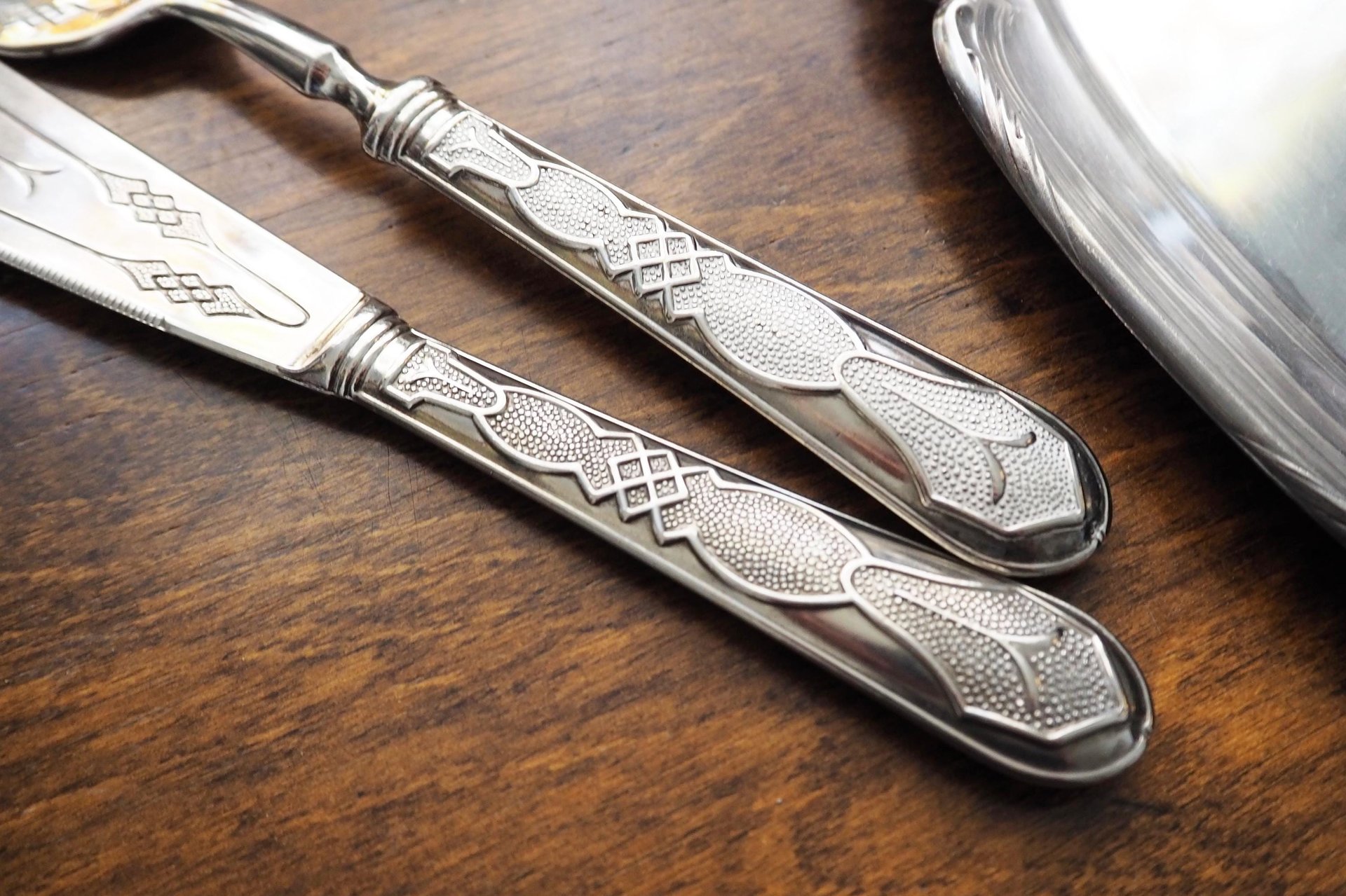 Vintage serving utensils | Vintage serving set | 1950s serving set | Vintage serving knife and fork | Vintage serveware