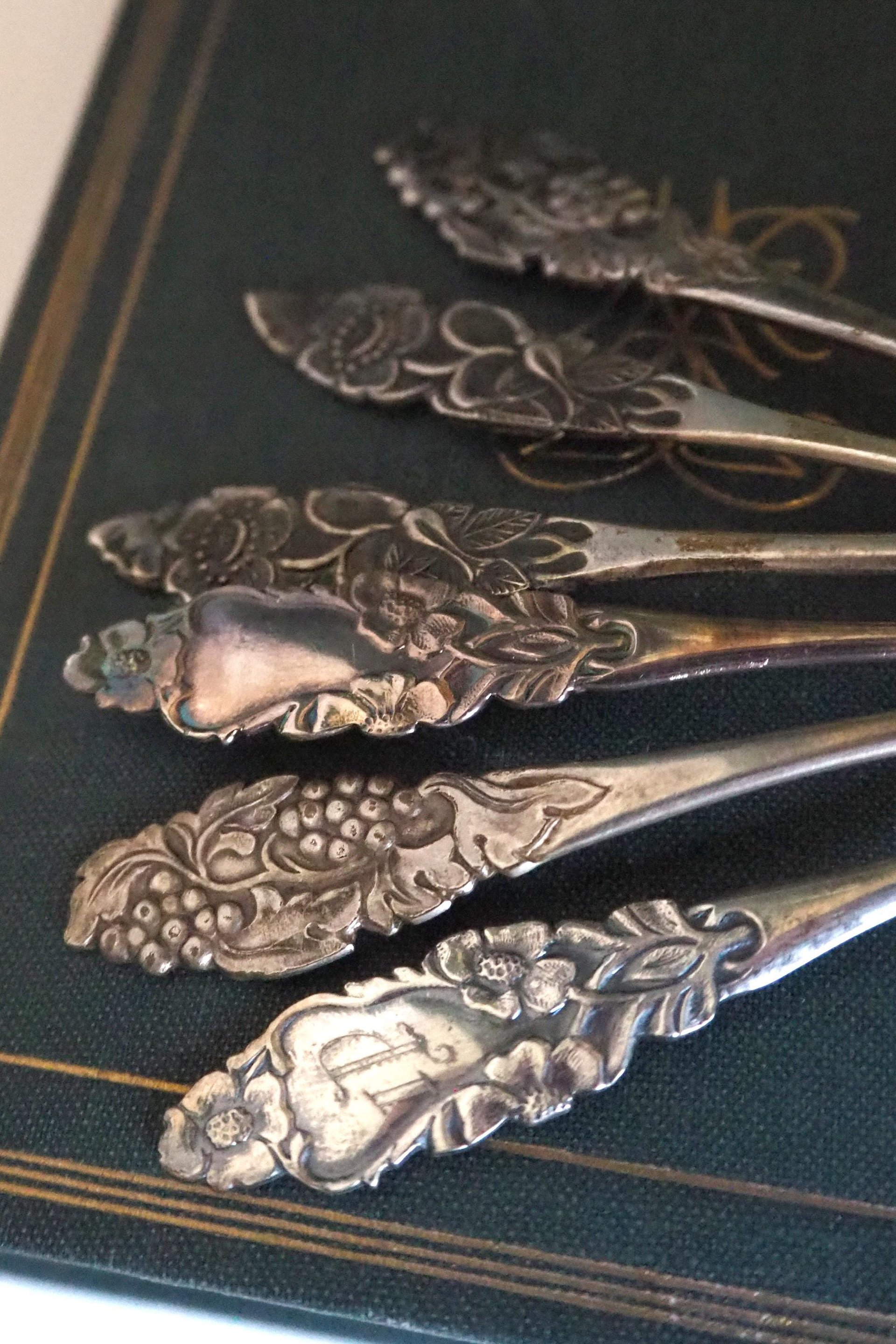Set of six vintage teaspoons | Small silver plated teaspoons | Mismatched teaspoon set | Vintage alpacca teaspoons