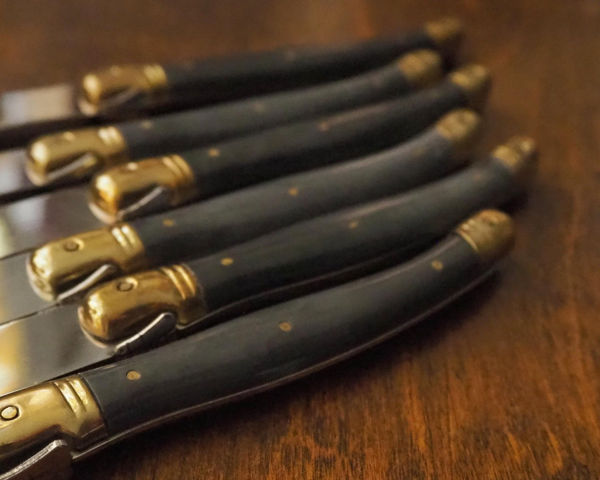 Set of six vintage steak knives | Vintage Laguiole knives | Vintage stainless steel knives | Vintage steak knife set | Acier Inox