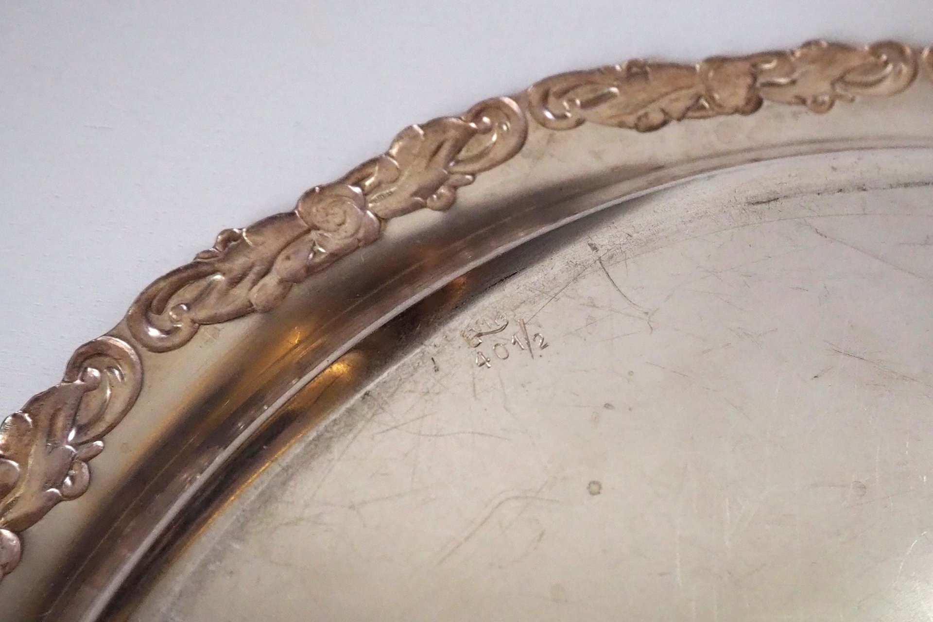 Vintage silver plated tray | Vintage silver platter | Vintage serving tray | Ornate serving tray | Silver plated tray Amy