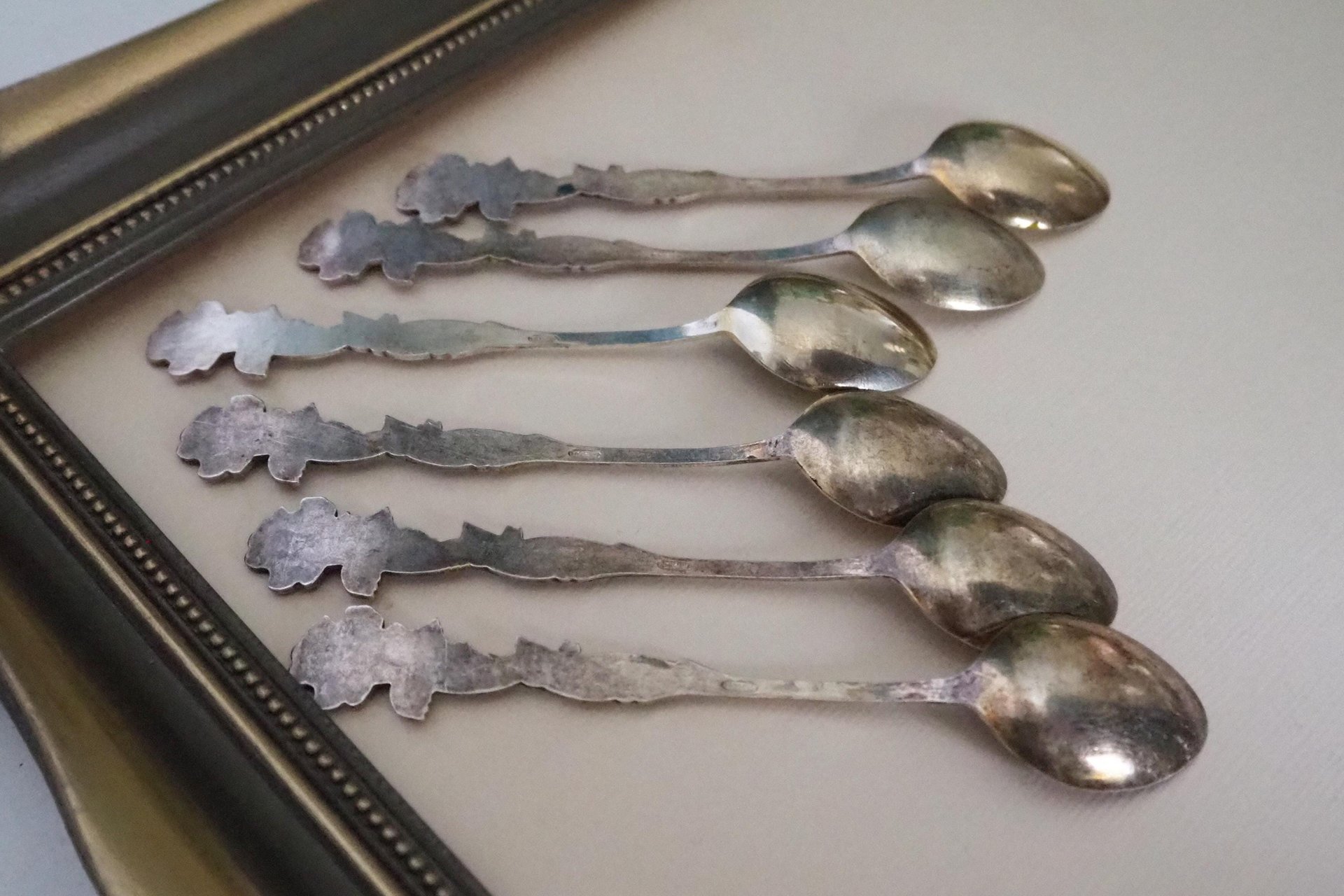 Set of six vintage teaspoons | Vintage alpacca silver teaspoons | Vintage teaspoons | Rose teaspoon set | Vintage alpacca teaspoons