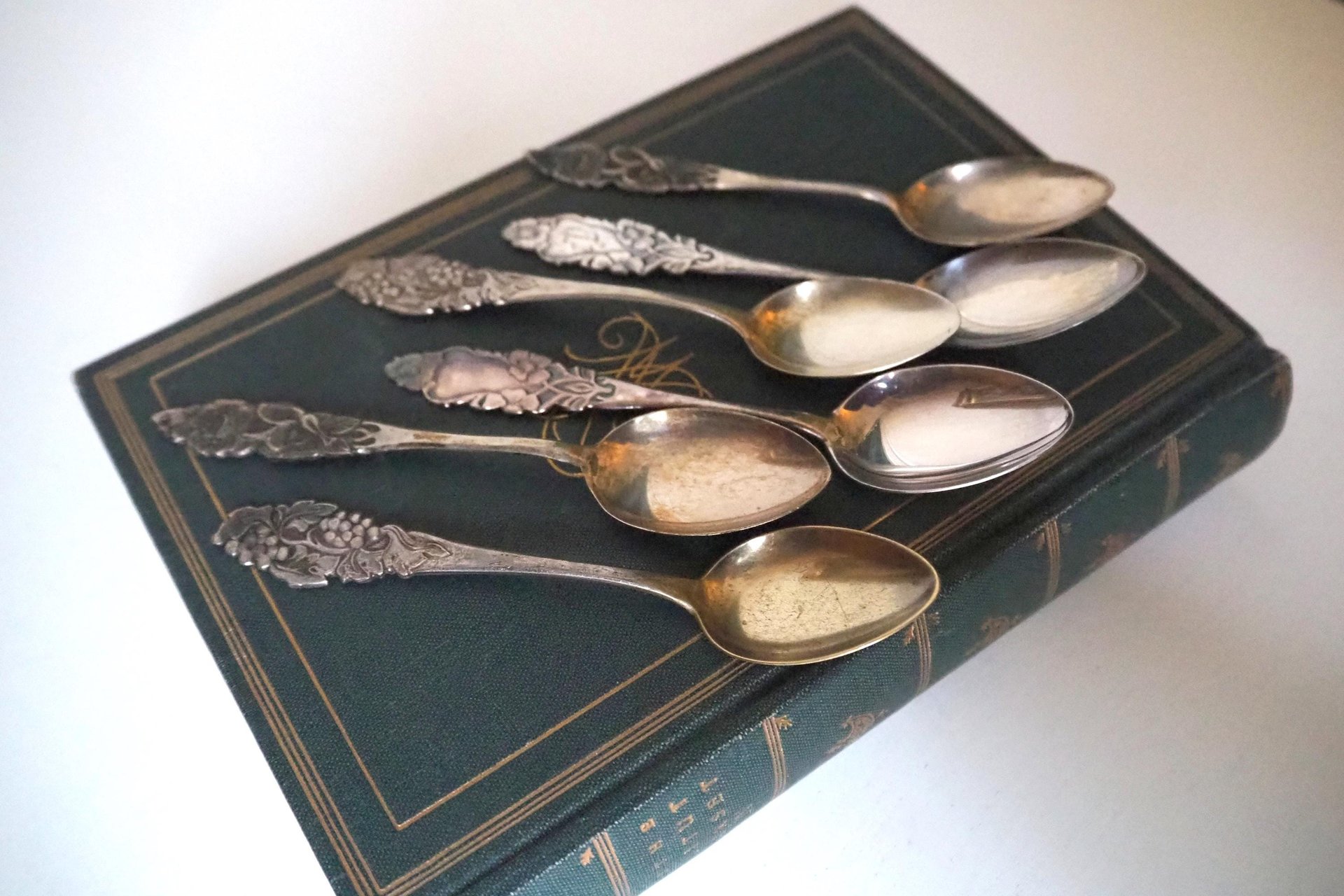 Set of six vintage teaspoons | Small silver plated teaspoons | Mismatched teaspoon set | Vintage alpacca teaspoons