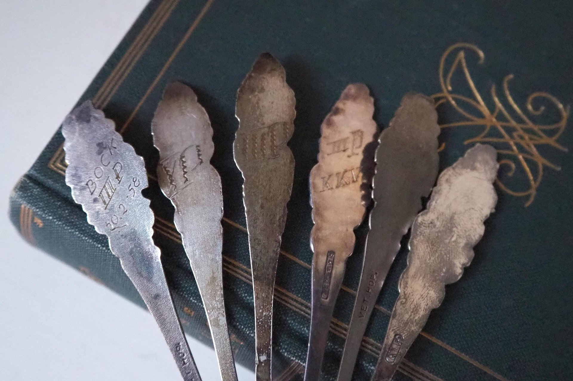 Set of six vintage teaspoons | Small silver plated teaspoons | Mismatched teaspoon set | Vintage alpacca teaspoons