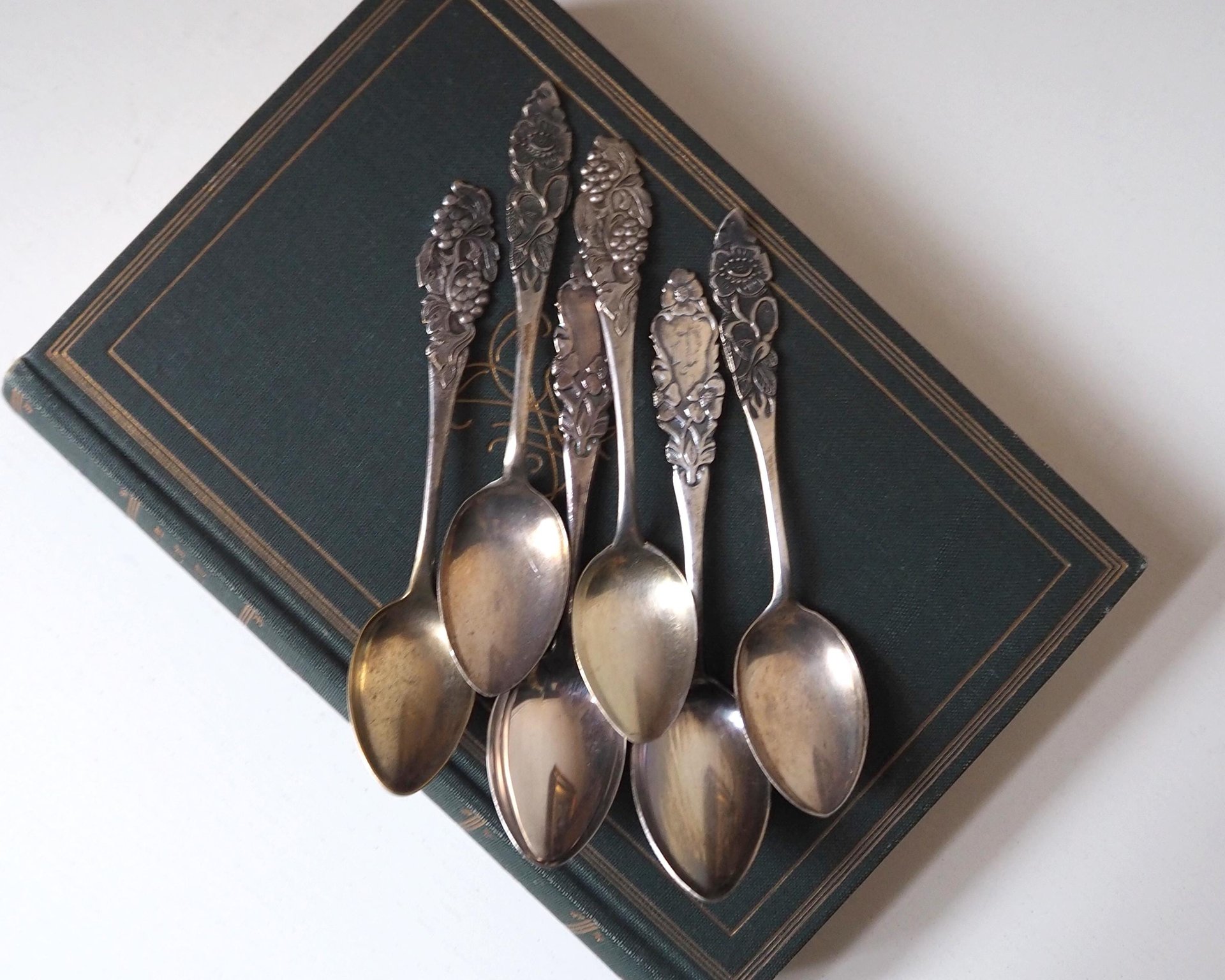 Set of six vintage teaspoons | Small silver plated teaspoons | Mismatched teaspoon set | Vintage alpacca teaspoons