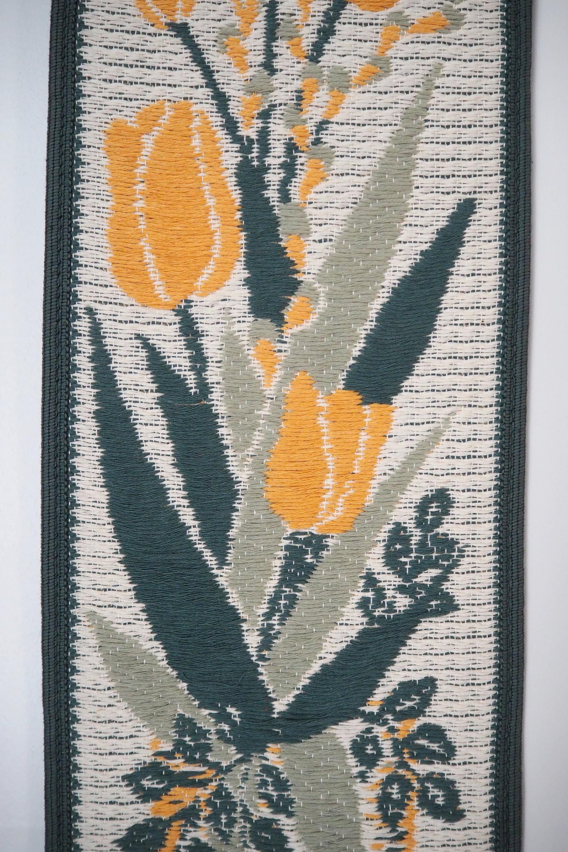 Vintage wall hanging | Long wall hanging | Nature wall hanging | Scandinavian woven textile | Made in Finland