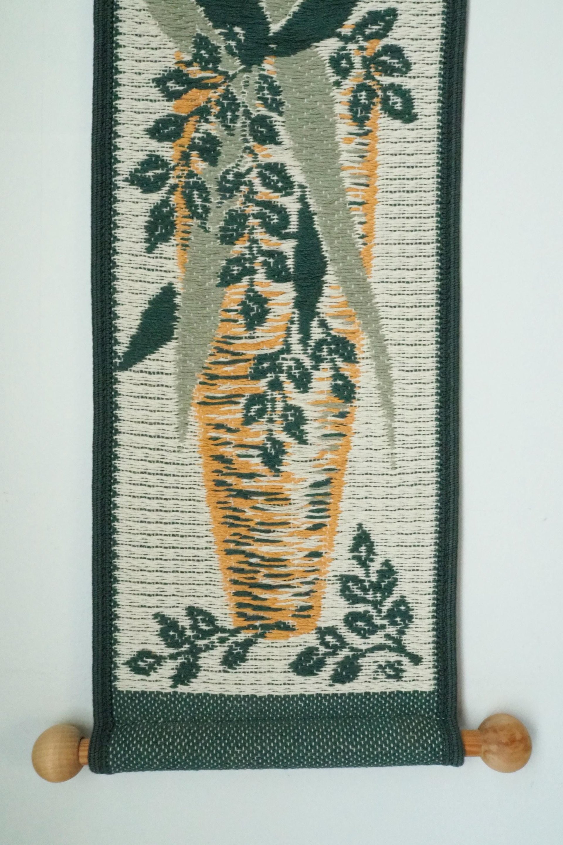 Vintage wall hanging | Long wall hanging | Nature wall hanging | Scandinavian woven textile | Made in Finland