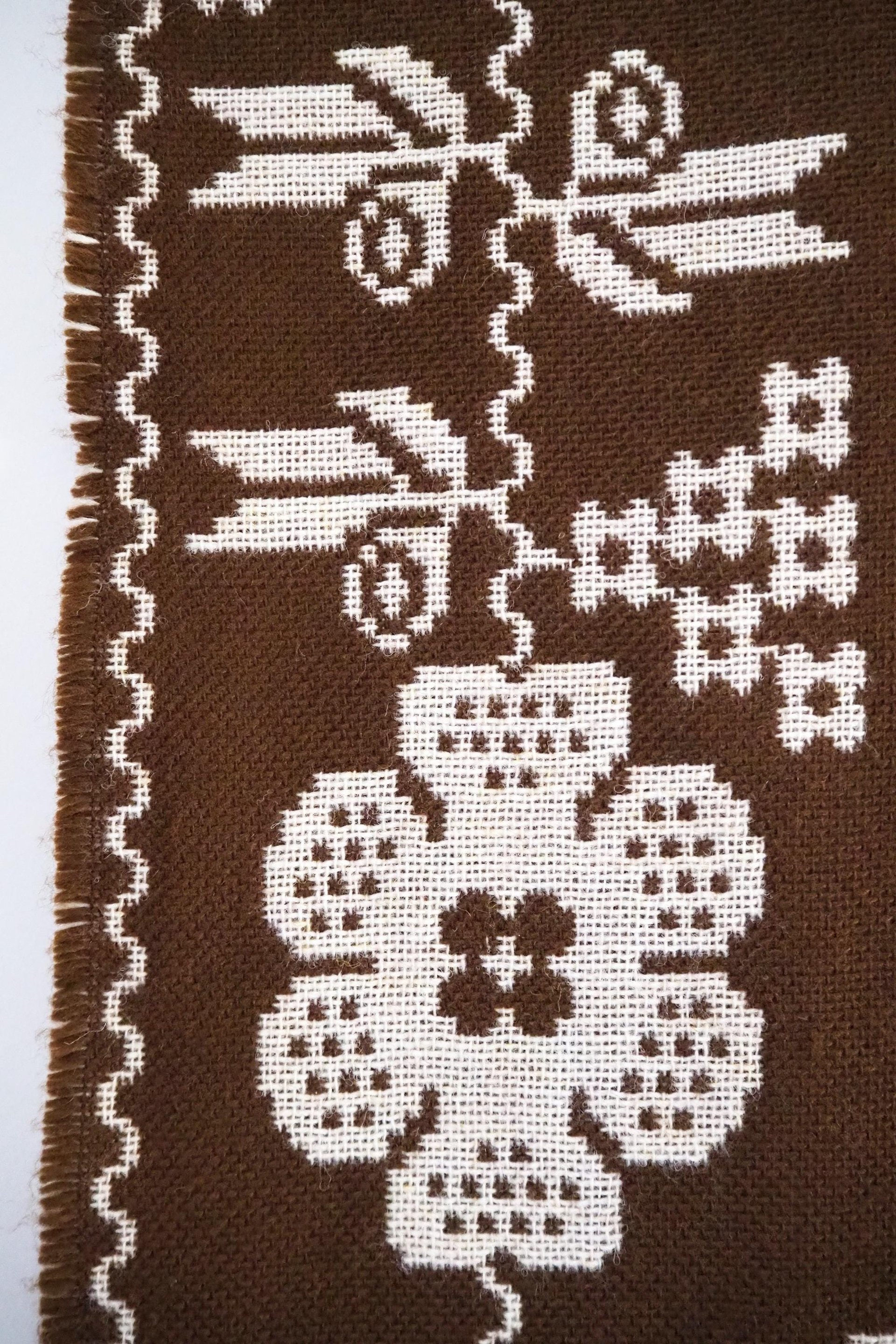 Vintage wall hanging | Brown and light beige wall hanging | Scandinavian wall hanging | Vintage wall tapestry | Handmade wall tapestry