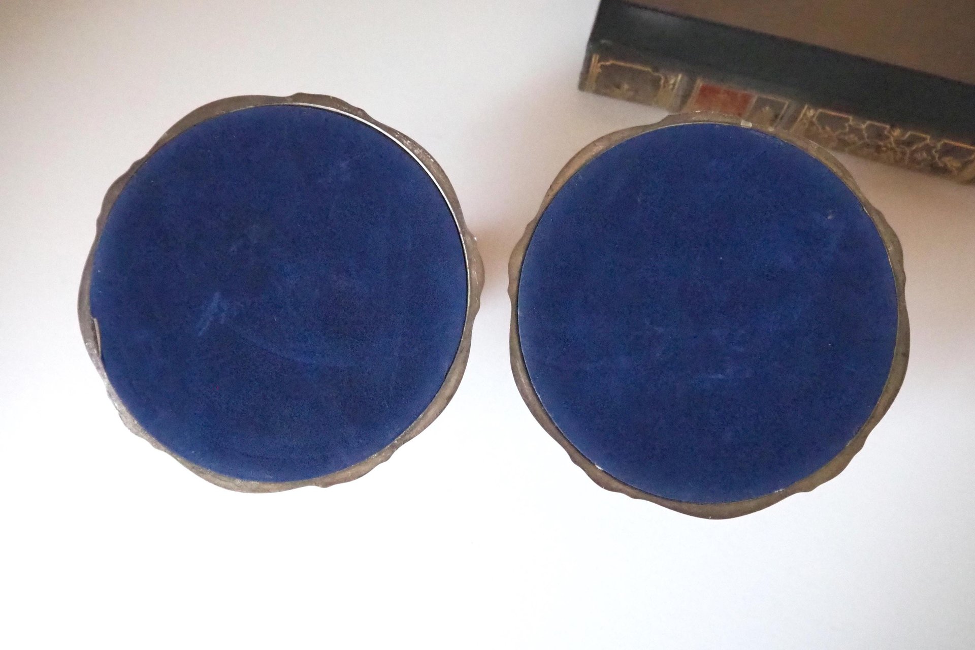 Set of two vintage candlestick holders | Silver plated candlestick holders | Large silver candlestick holders | Vintage candle holders