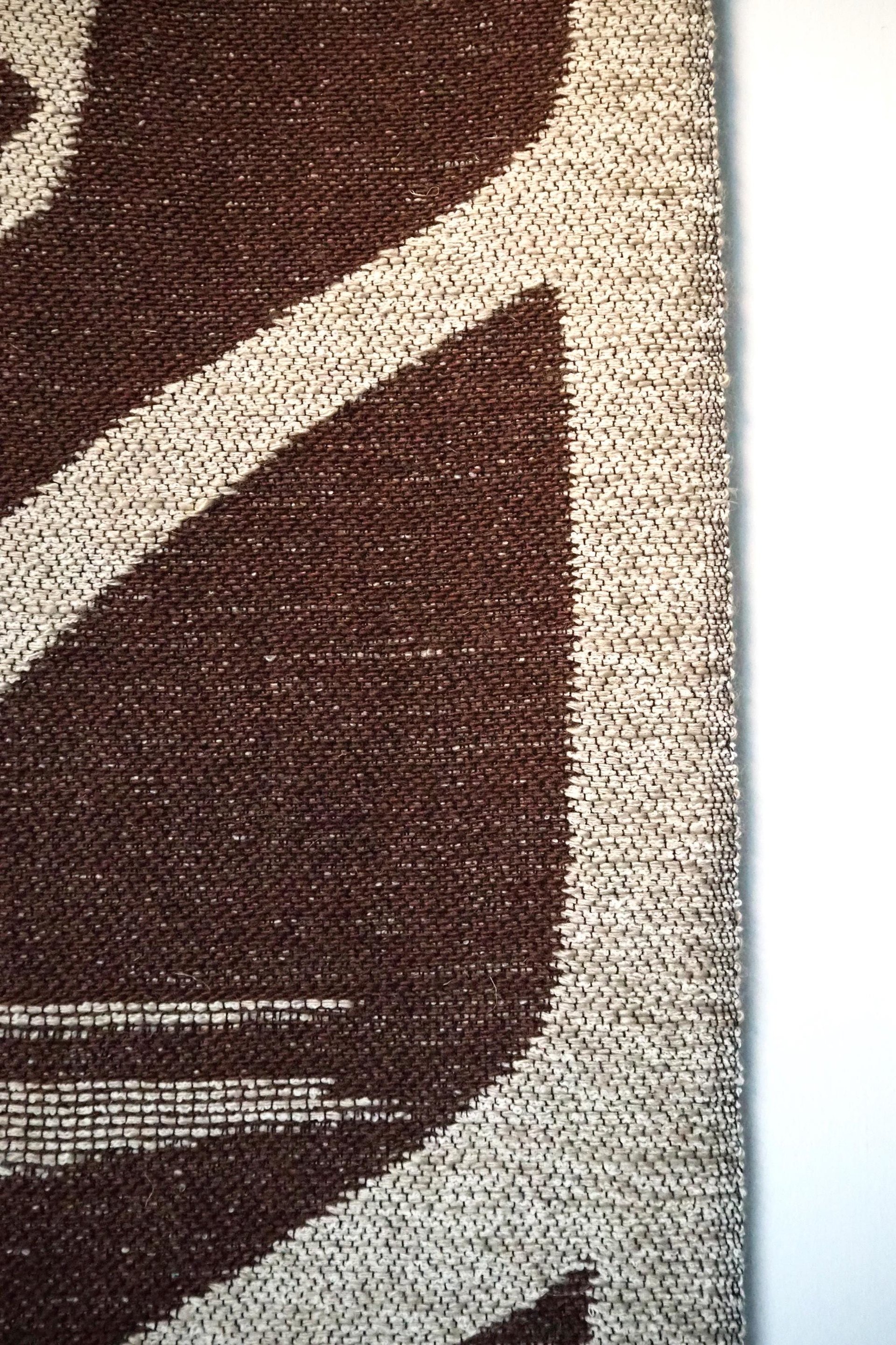 Vintage wall hanging | Large wall hanging | Scandinavian woven textile | Brown and beige wall hanging | Abstract wall tapestry